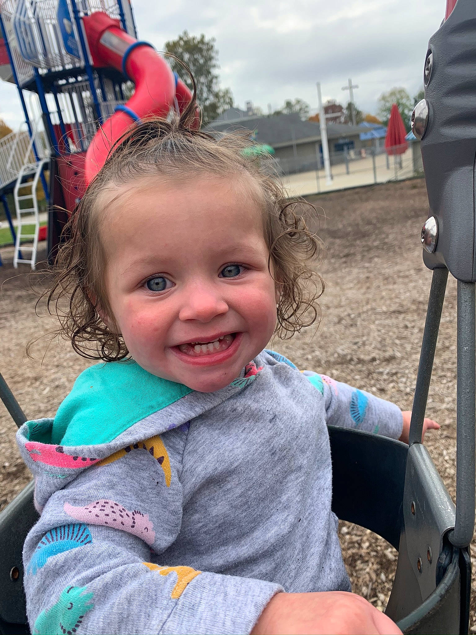 Mika joined the competition — help win amazing prizes! cheek, child, face, facial_expression, fun, hairstyle, happy, head, joy, nose, outdoor_play_equipment, people, person, playground, product, public_space, skin, smile, summer, toddler