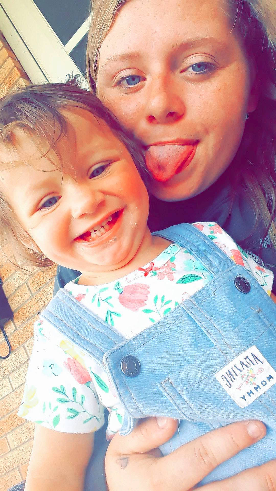 Mika is registered to the contest to win money with this photo: baby, cheek, child, daughter, face, fun, happy, joy, lip, love, mother, nose, people, person, photography, selfie, sibling, skin, smile, toddler