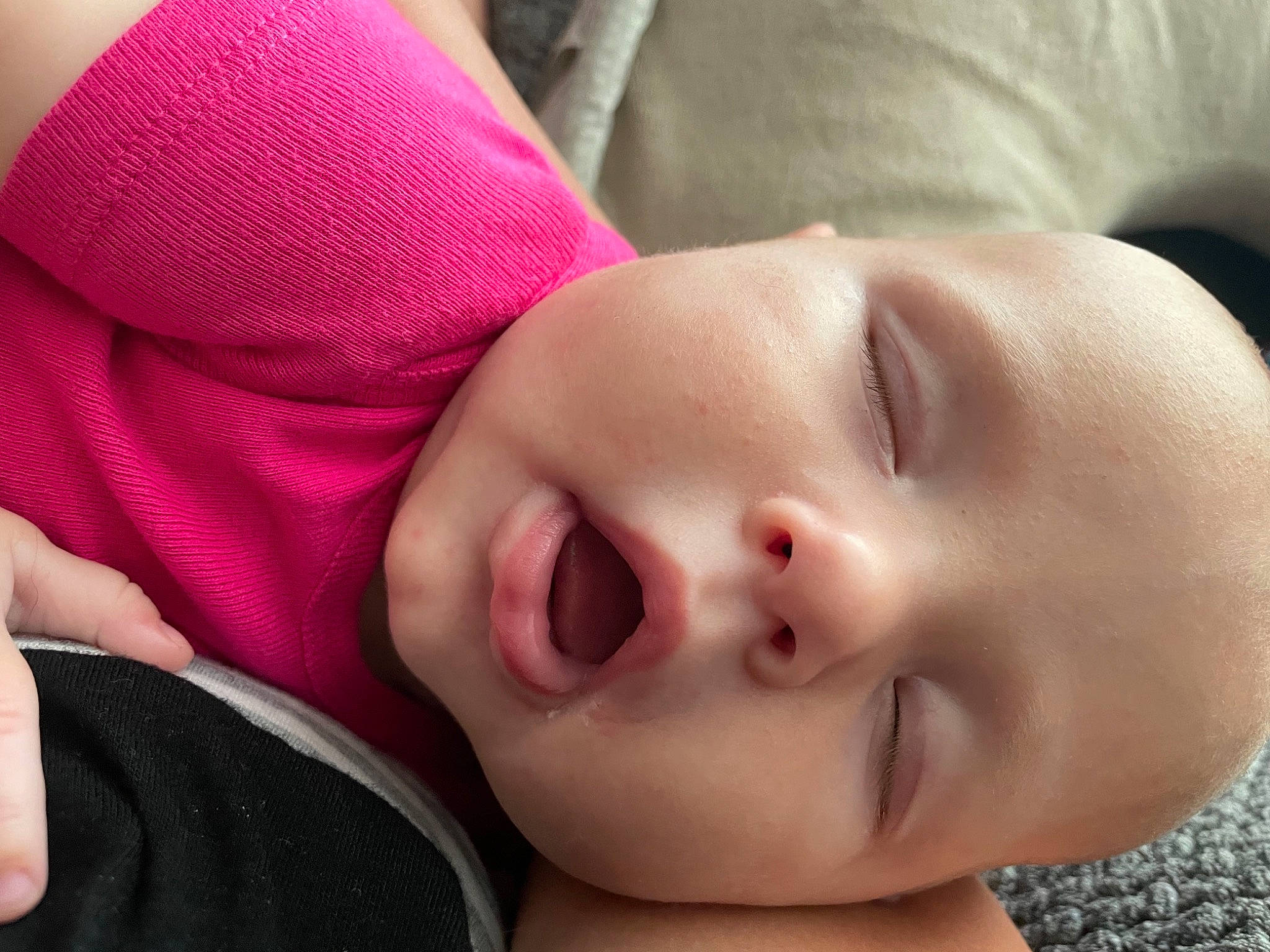 Charley joined the competition — help win amazing prizes! baby, baby_toddler_clothing, cheek, comfort, ear, eye, eyebrow, eyelash, finger, forehead, happy, headgear, iris, lip, mouth, neck, nose, person, pink, skin