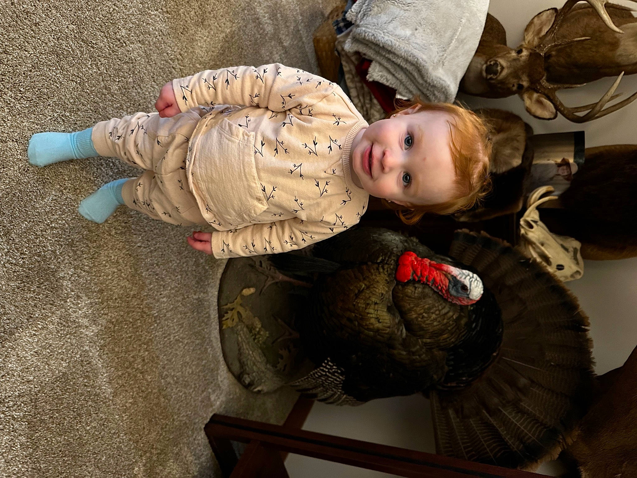 Wrenley is registered to the contest to win money with this photo: baby, baby_toddler_clothing, child, comfort, eye, fur, headgear, jacket, joy, person, sitting, sleeve, toddler