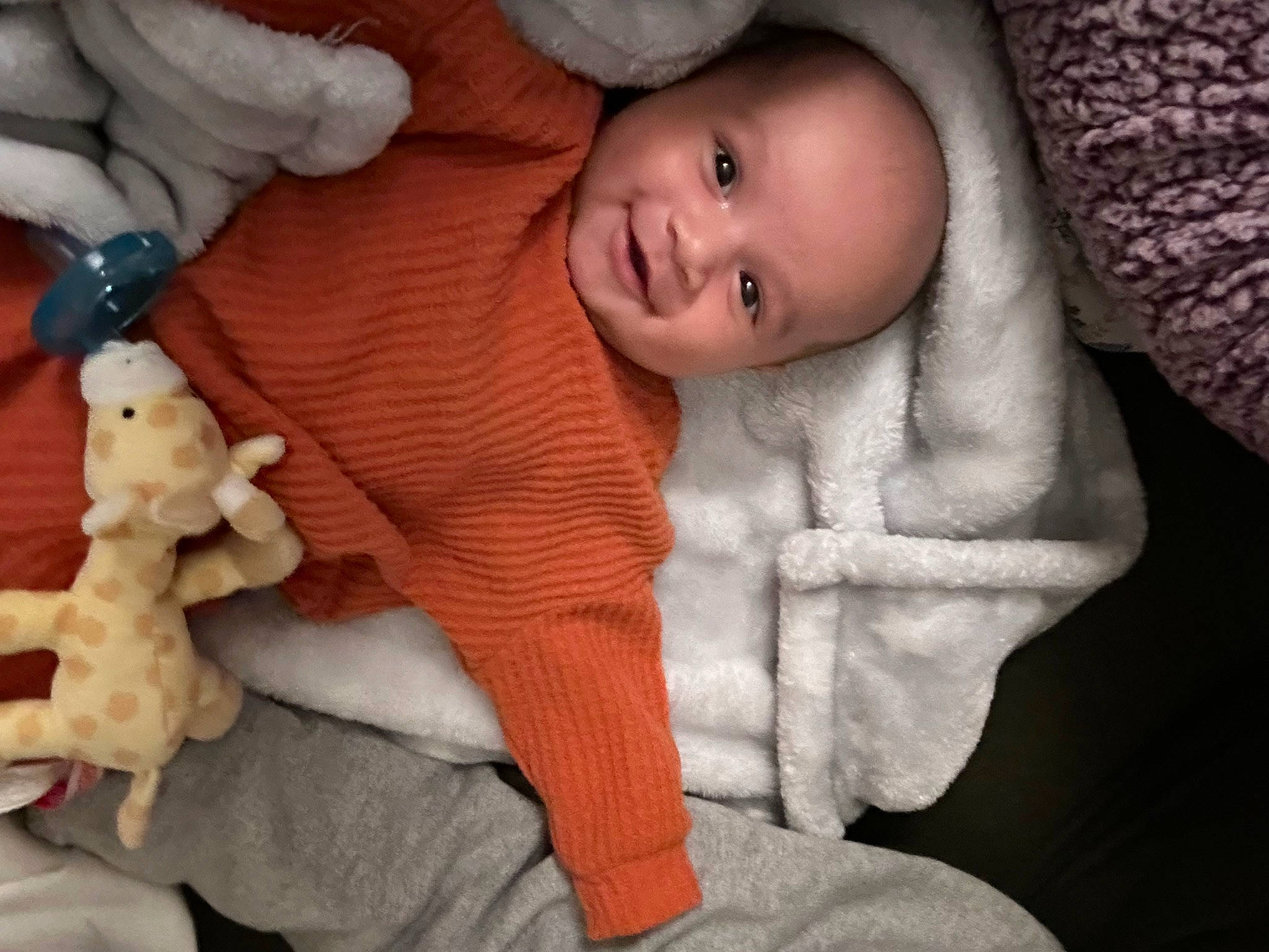 Amari is registered to the contest to win money with this photo: arm, baby, baby_toddler_clothing, cheek, comfort, eye, face, hand, head, iris, lip, mammal, mouth, nail, nose, person, skin, textile, toddler, toy