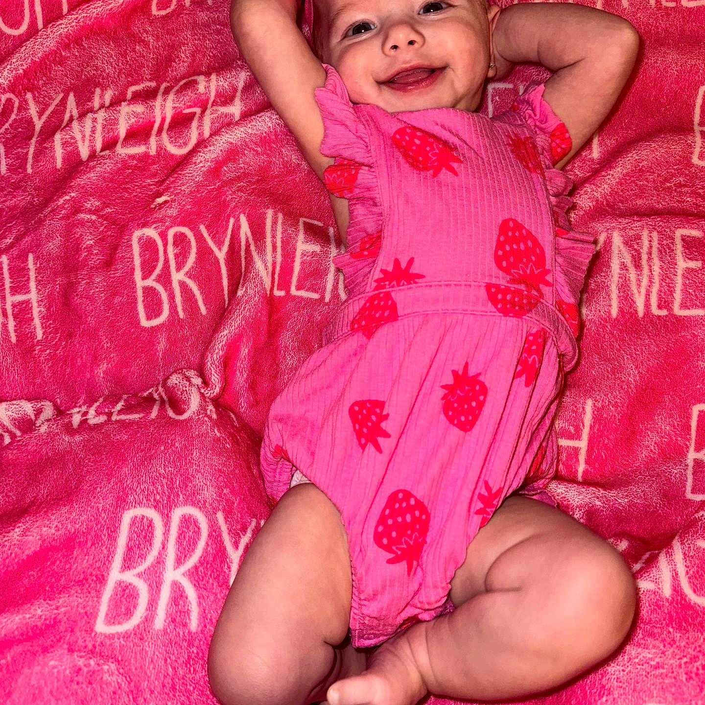 Brynleigh joined the competition — help win amazing prizes! baby, blanket, bodypart, clothing, dress, face, finger, furniture, hand, happy, hat, head, homedecor, newborn, people, person, photography, portrait, purple, smile