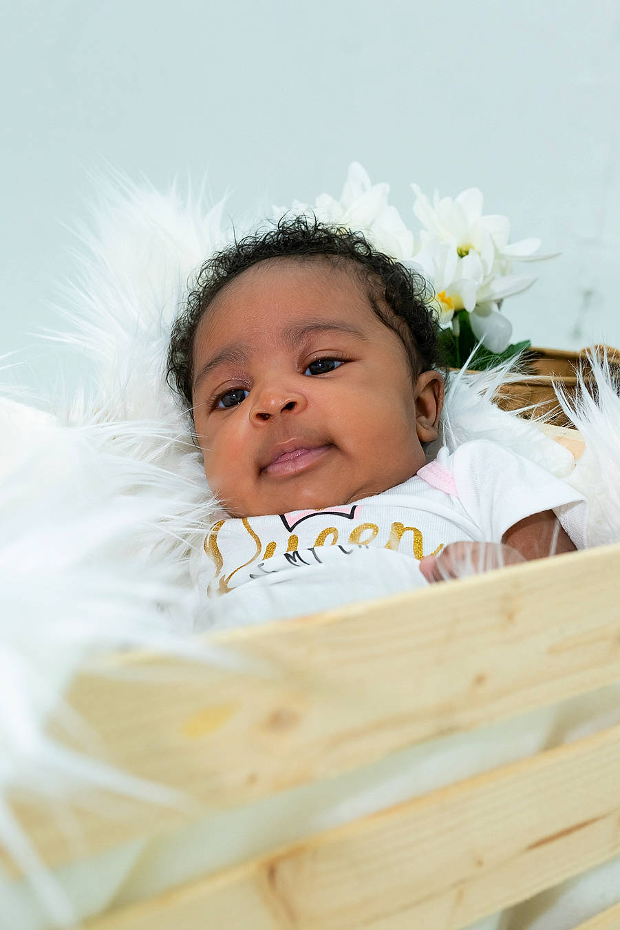 Nyla joined the competition — help win amazing prizes! baby, baby_toddler_clothing, child, eye, fashion_accessory, flash_photography, flower, grass, grass_family, hair_accessory, happy, iris, people_in_nature, person, petal, plant, skin, sleeve, smile, toddler