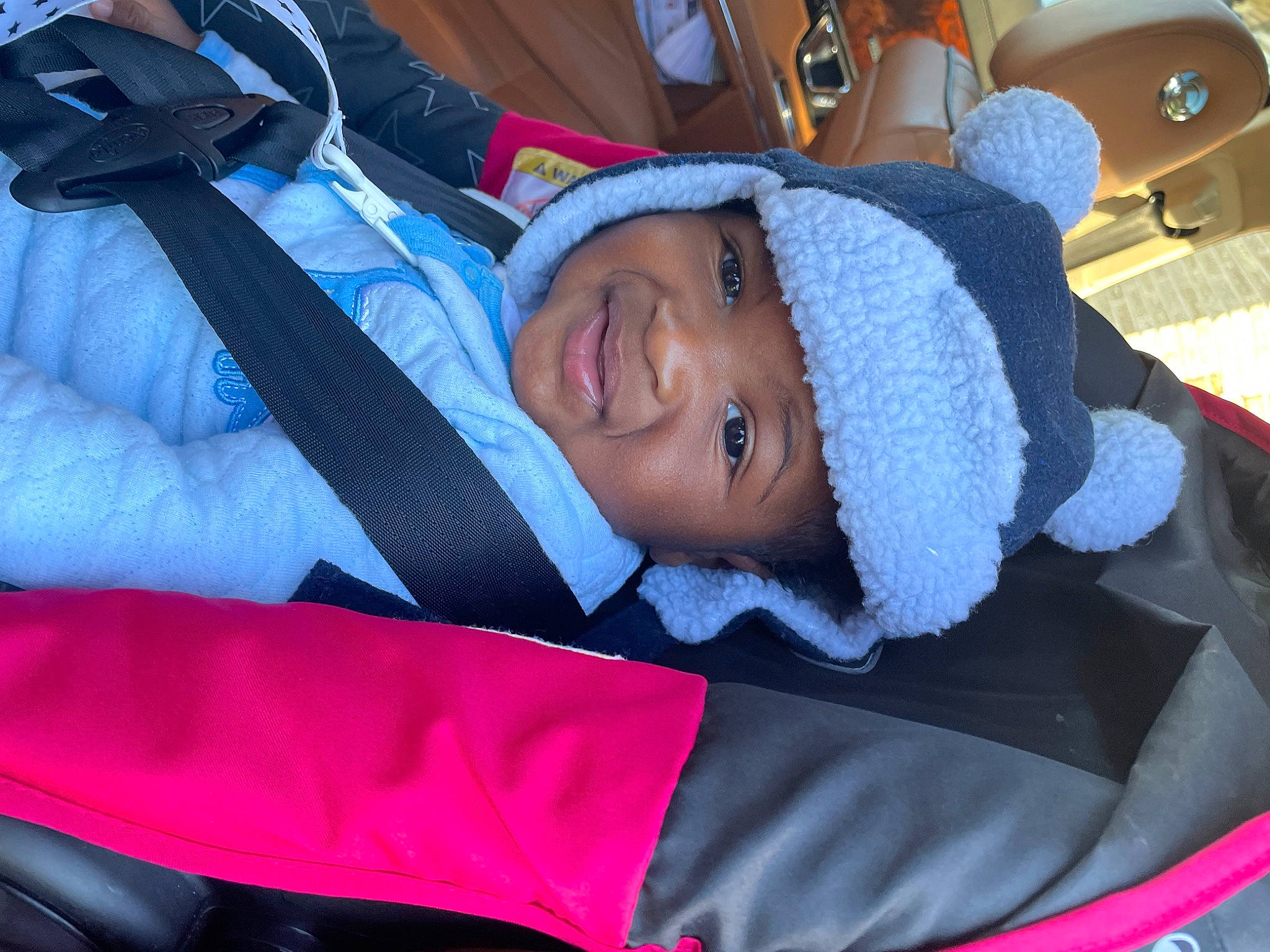 S. Gregory joined the competition — help win amazing prizes! baby, baby_products, baby_toddler_clothing, box, carmine, child, comfort, electric_blue, event, fun, happy, headwear, leisure, magenta, person, smile, textile, toddler, tree, vacation