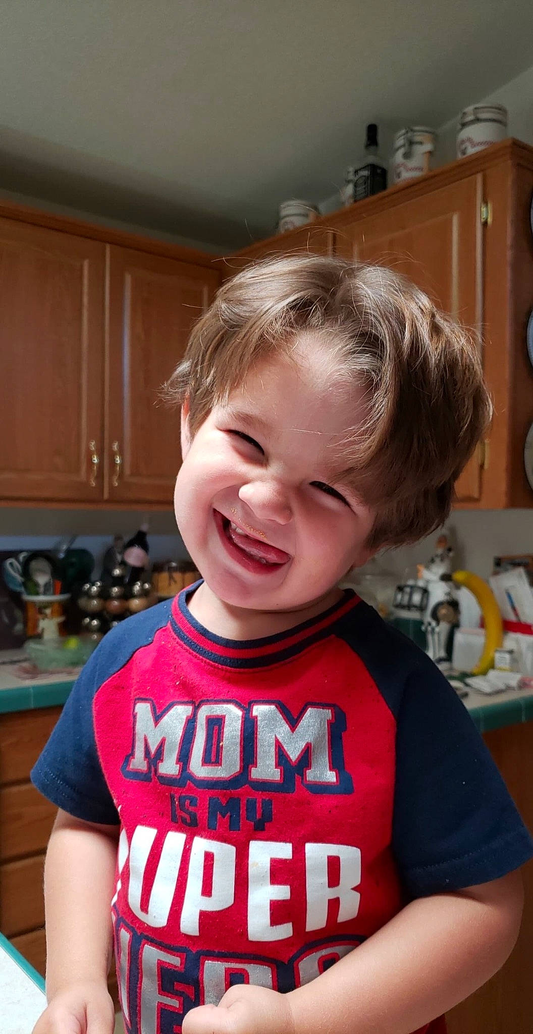 Colton is registered to the contest to win money with this photo: cheek, child, facial_expression, joy, laugh, person, smile, toddler, tooth