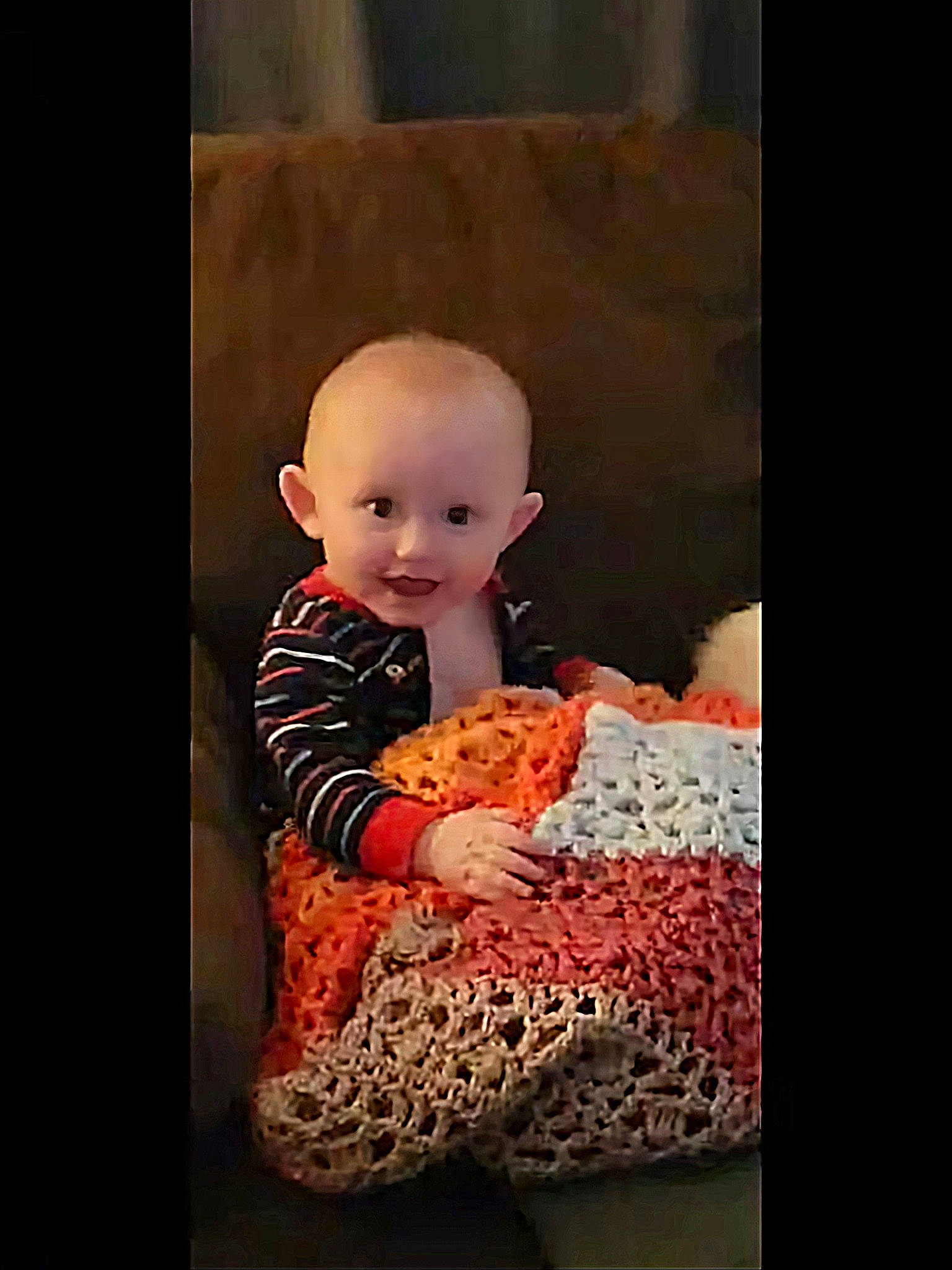 Cyrus joined the competition — help win amazing prizes! art, baby, baby_toddler_clothing, carmine, child, flash_photography, flooring, linens, orange, pattern, peach, person, portrait_photography, room, sitting, sleeve, still_life_photography, t_shirt, toddler, toy