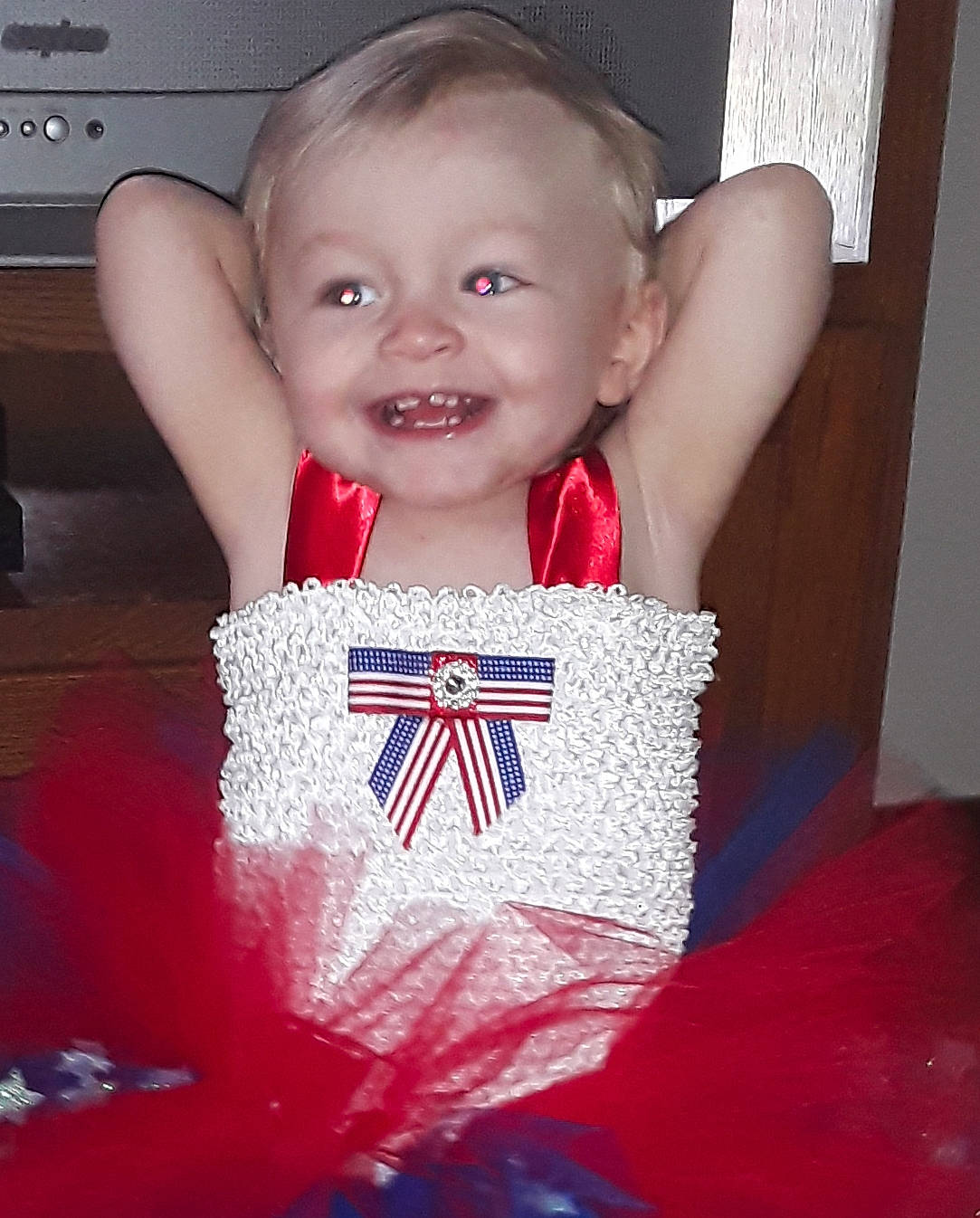 Izzabella is registered to the contest to win money with this photo: child, joy, person, smile, toddler