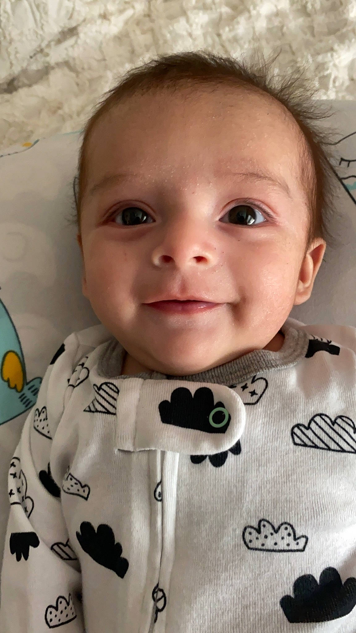 Gabriel joined the competition — help win amazing prizes! baby, baby_toddler_clothing, cheek, child, chin, collar, eyebrow, eyelash, facial_expression, happy, iris, joy, neck, nose, pattern, person, skin, sleeve, smile, t_shirt