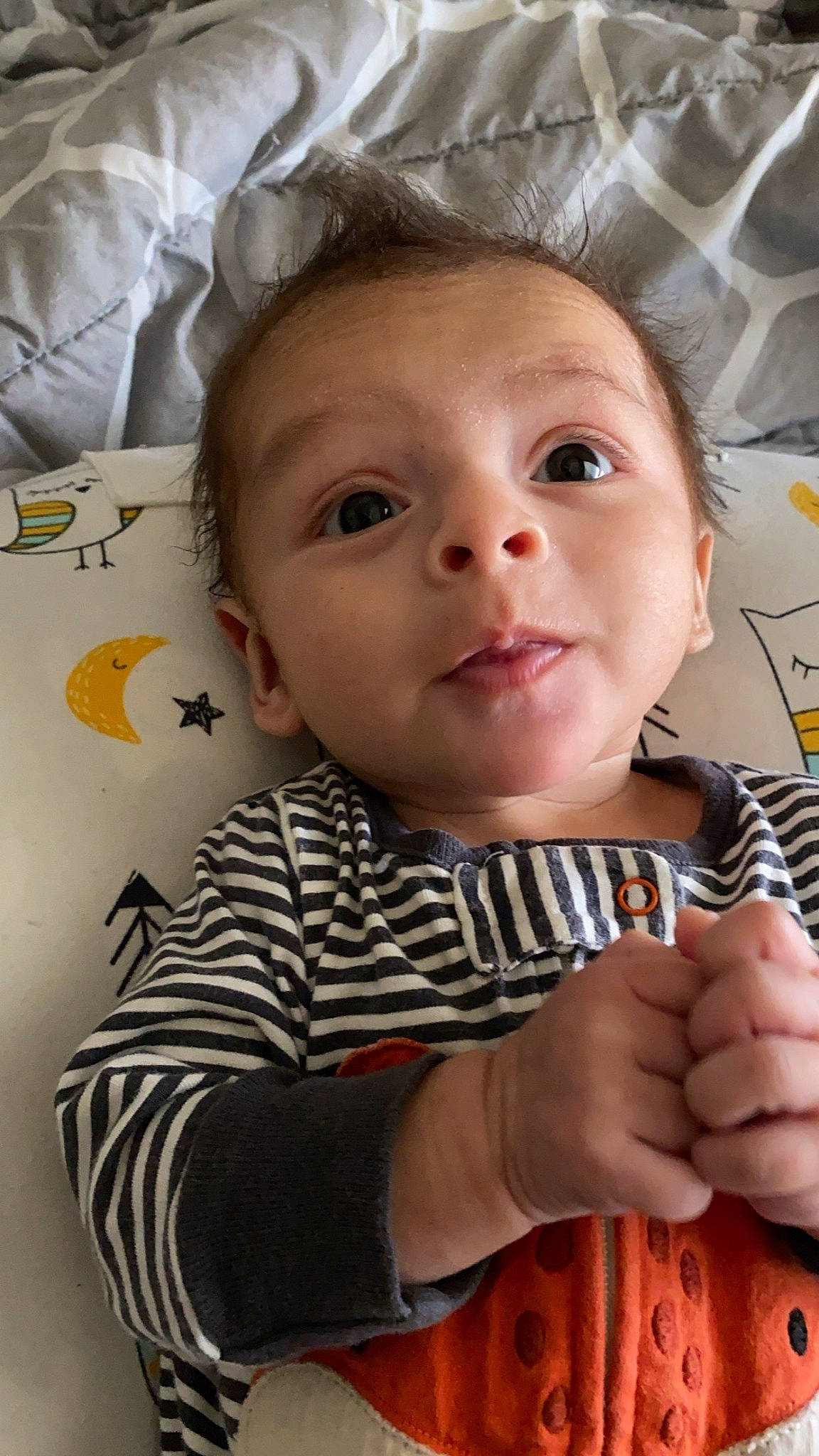 Gabriel joined the competition — help win amazing prizes! baby, baby_toddler_clothing, cheek, chin, eye, eyebrow, eyelash, finger, gesture, happy, iris, lip, mouth, nose, person, product, skin, sleeve, smile, textile