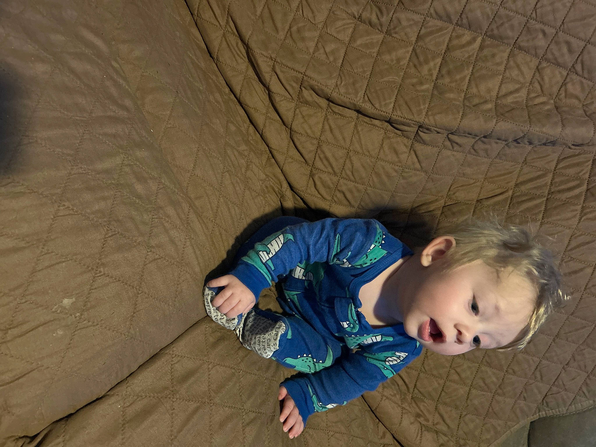 Jace joined the competition — help win amazing prizes! baby, baby_toddler_clothing, child, comfort, eye, face, flooring, fun, grass, hardwood, head, linens, nose, pattern, person, sitting, skin, surprise, tints_and_shades, toddler