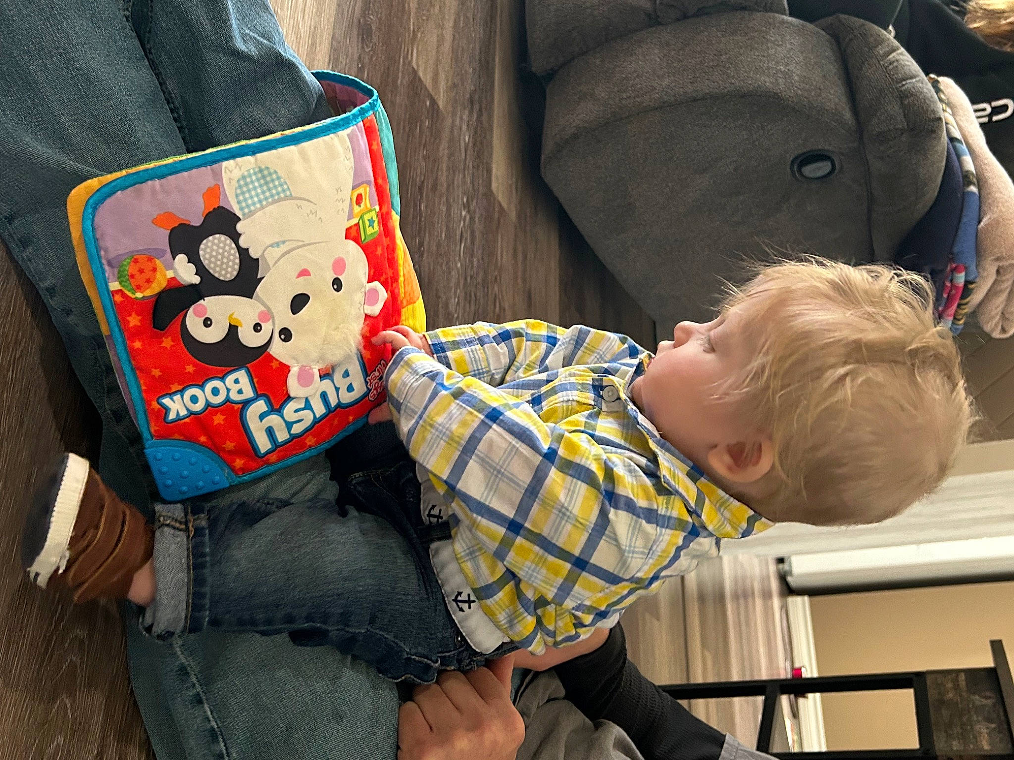 Jace joined the competition — help win amazing prizes! baby, baby_products, baby_sleeping, baby_toddler_clothing, bag, child, comfort, human, human_body, lap, linens, luggage_and_bags, mammal, pattern, person, product, sitting, sleeve, t_shirt, toddler