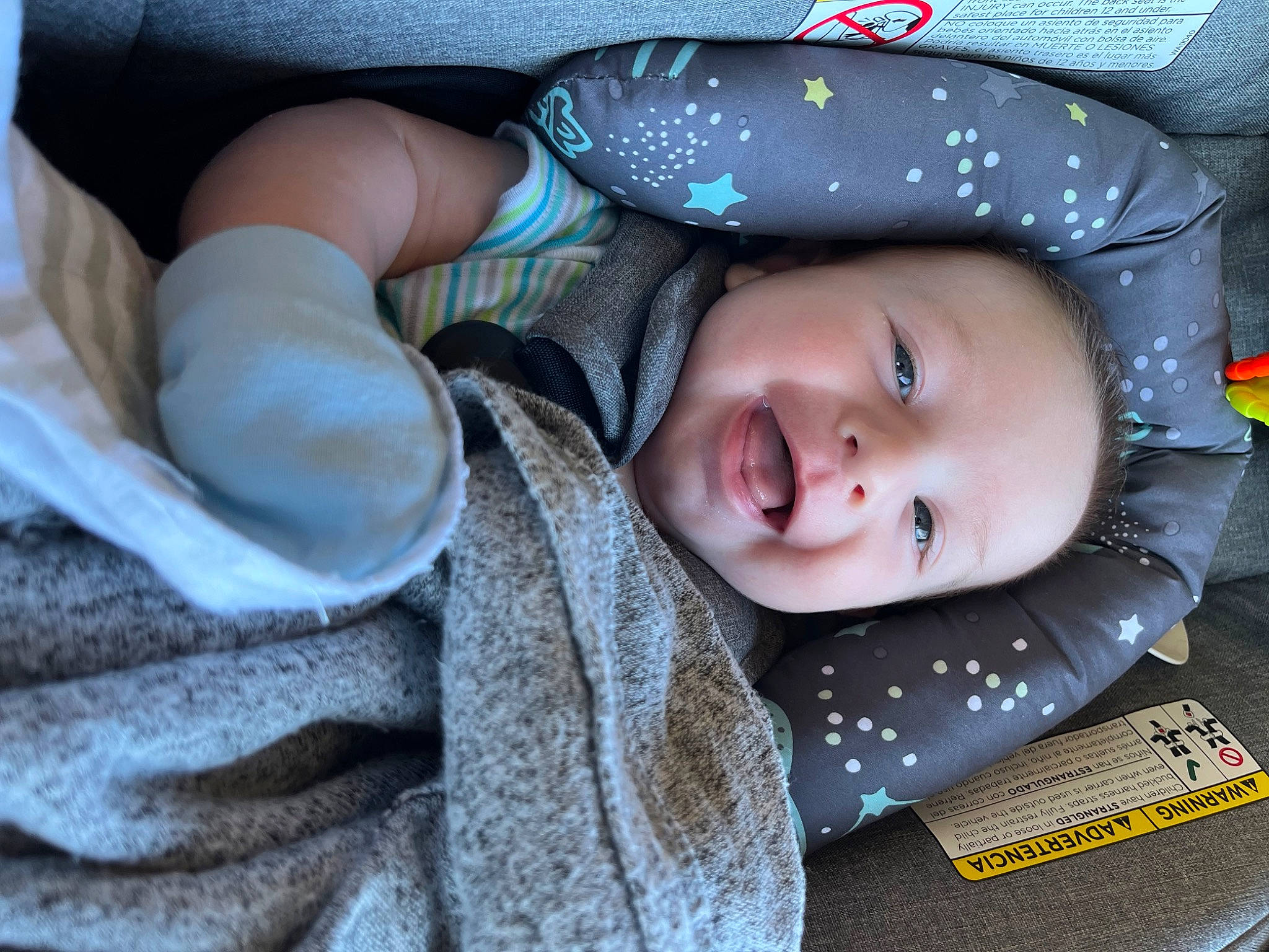 Koen joined the competition — help win amazing prizes! baby, baby_products, baby_toddler_clothing, cheek, child, comfort, cool, electric_blue, eye, facial_expression, happy, headgear, lip, nose, outerwear, person, skin, sleeve, smile, toddler