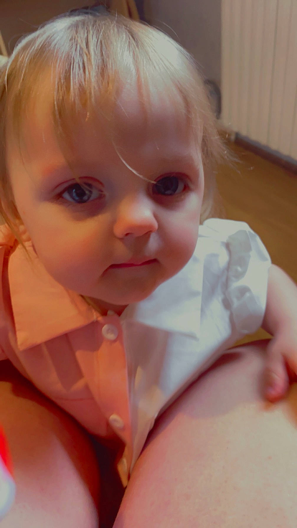 Ymaë participe au concours pour gagner de l'argent avec cette photo : baby, baby_toddler_clothing, cheek, chest, child, chin, ear, eye, eyebrow, eyelash, face, facial_expression, iris, lip, mouth, neck, nose, person, skin, sleeve