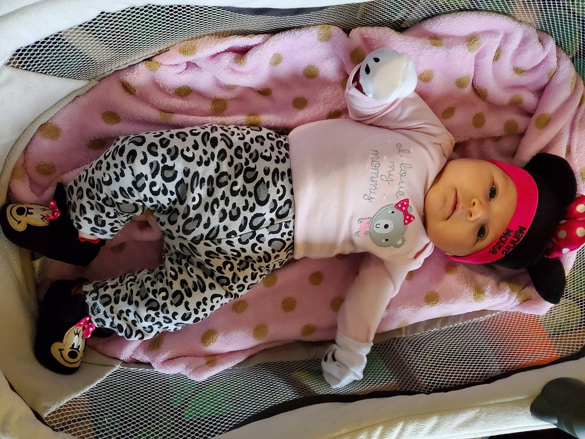 Kaja is registered to the contest to win money with this photo: baby, baby_products, baby_toddler_clothing, bedtime, child, design, doll, headwear, nap, pattern, person, pink, product, sleep, textile, toy