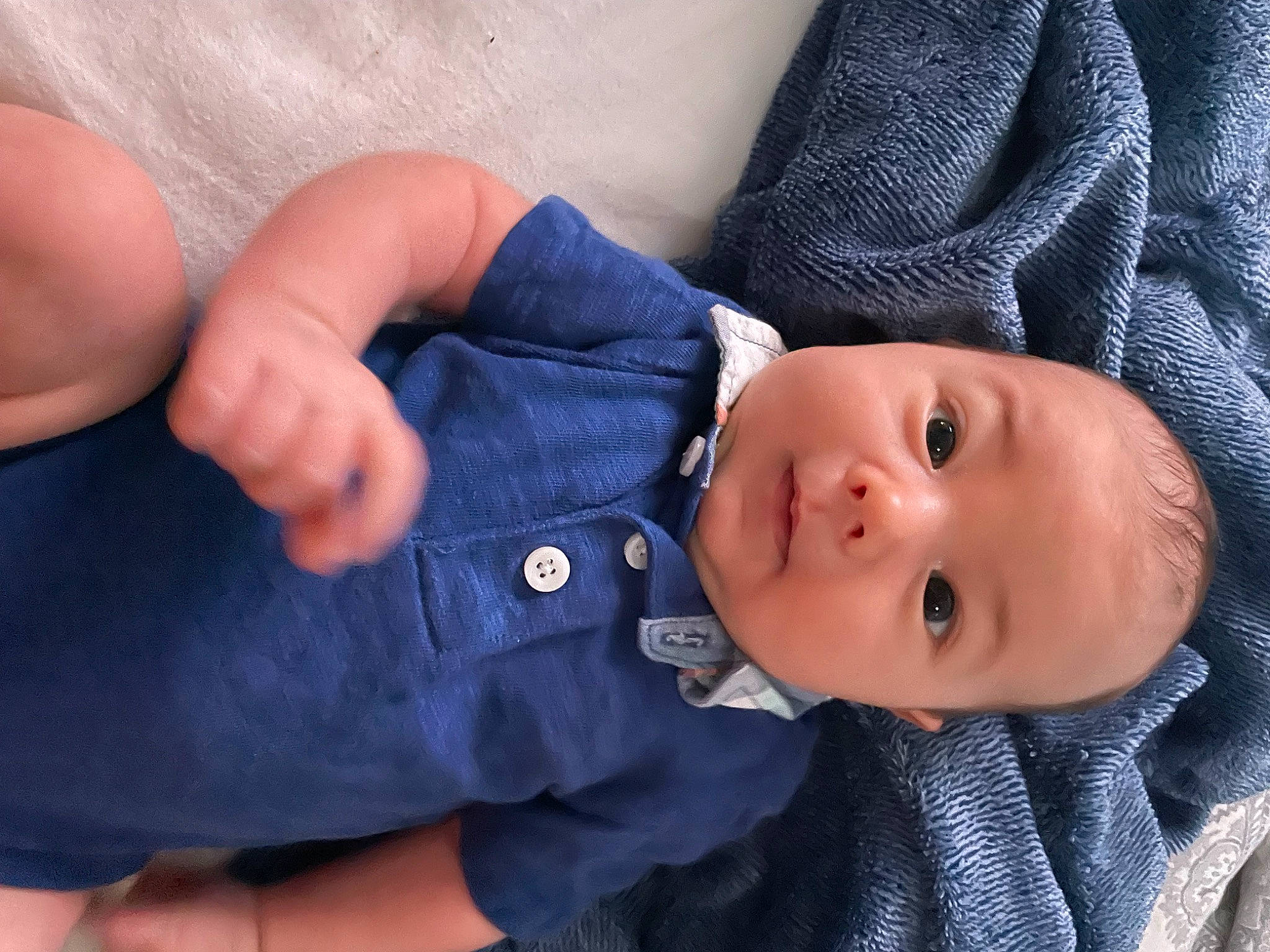 Christopher joined the competition — help win amazing prizes! baby, baby_products, baby_toddler_clothing, button, cheek, child, collar, comfort, denim, electric_blue, gesture, lip, nail, nose, person, portrait_photography, skin, sleeve, thumb, toddler