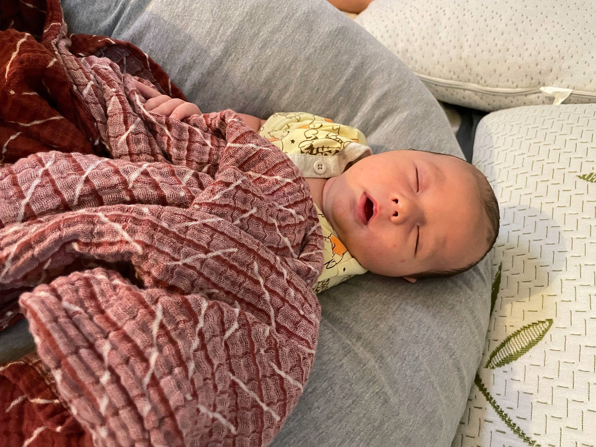 Christopher joined the competition — help win amazing prizes! abdomen, baby, bedding, bedtime, blanket, comfort, couch, flooring, linens, magenta, nap, pattern, person, room, sitting, sleep, thread, toddler, wood, wool