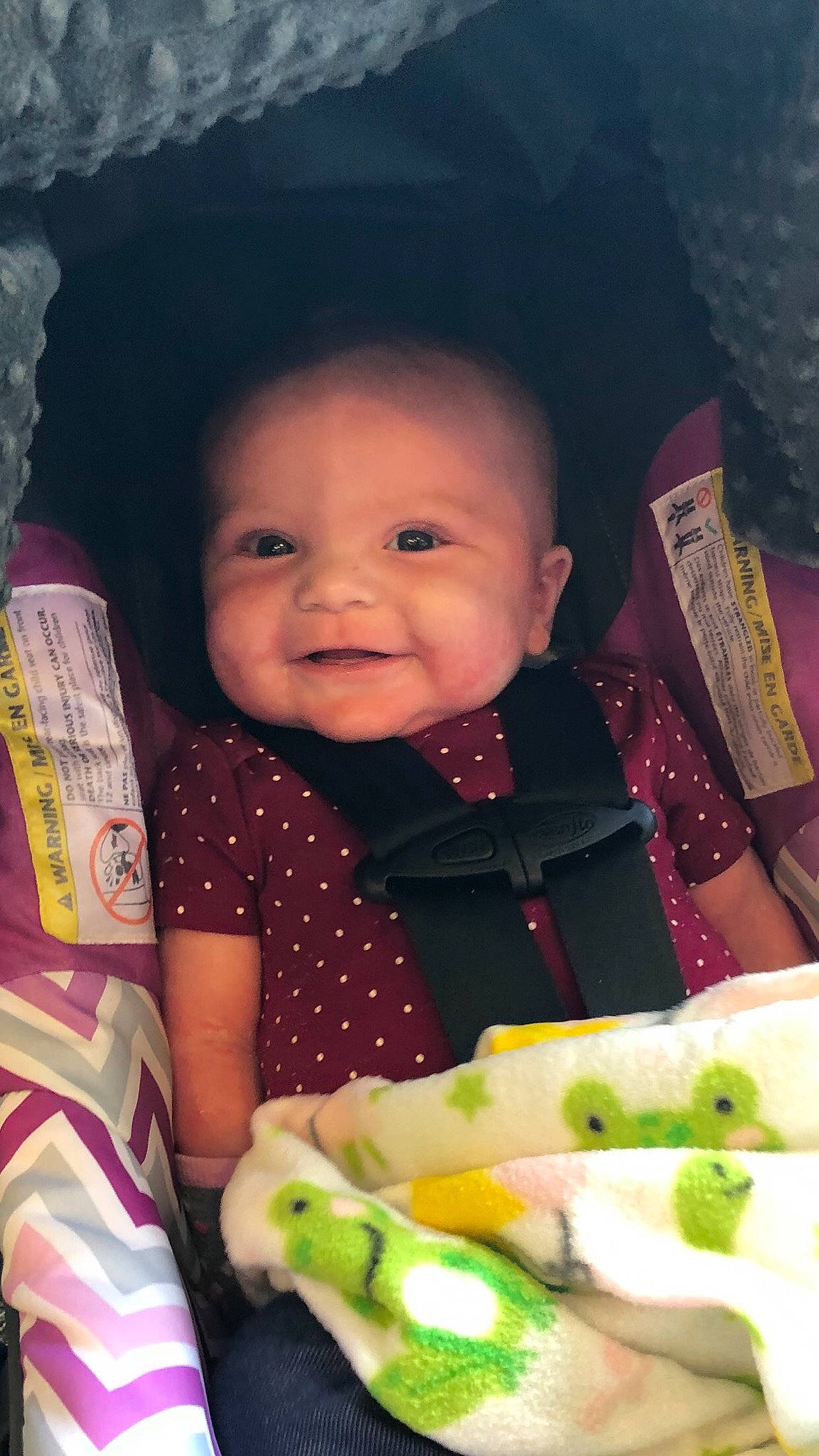 Rylynn joined the competition — help win amazing prizes! baby, cheek, child, chin, facial_expression, finger, green, hand, happy, human, iris, joy, lip, mouth, nose, person, photograph, pink, product, skin