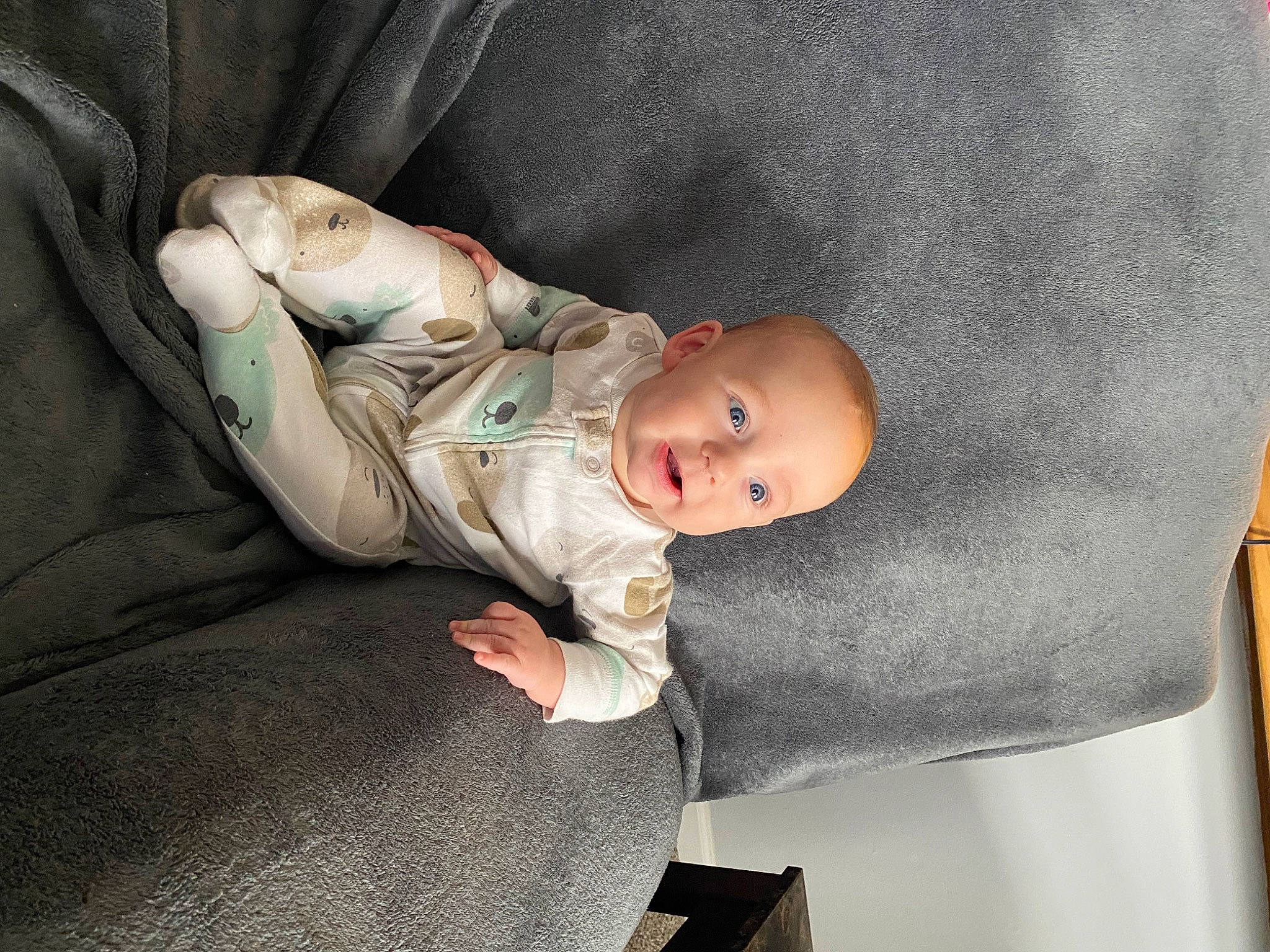 Dillon joined the competition — help win amazing prizes! baby, baby_carriage, baby_products, baby_safety, baby_toddler_clothing, cheek, child, comfort, finger, hand, linens, nap, person, room, sitting, skin, sleep, sleeve, toddler, tree