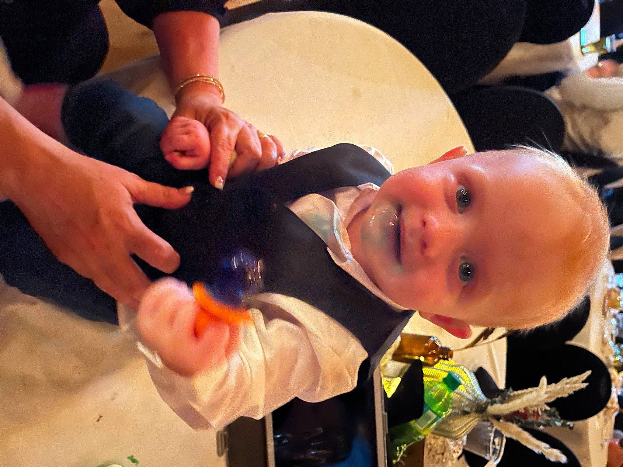 Lincoln joined the competition — help win amazing prizes! baby, baby_products, chair, child, event, finger, fun, gesture, hand, happy, laugh, leisure, mouth, nail, person, play, sharing, smile, thumb, toddler