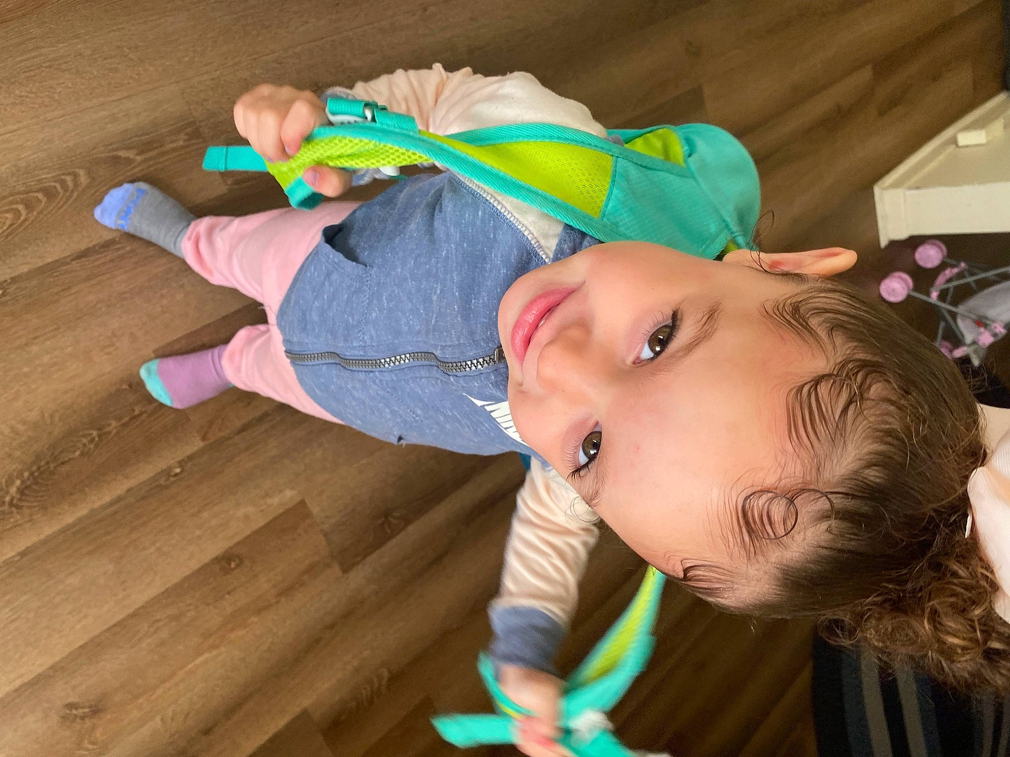 Maleigha is registered to the contest to win money with this photo: baby, baby_products, baby_toddler_clothing, baby_toys, child, costume, fashion_accessory, flooring, fun, happy, hardwood, joy, party_supply, pattern, person, play, toddler, varnish, wood