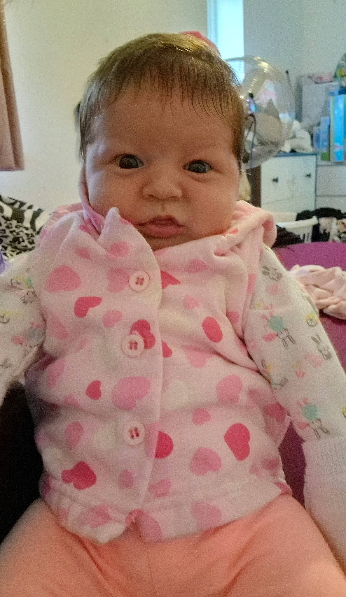 Ruby-rae joined the competition — help win amazing prizes! baby, baby_toddler_clothing, beauty, cheek, child, collar, comfort, face, finger, head, lip, mouth, nose, pattern, person, pink, product, skin, sleeve, textile