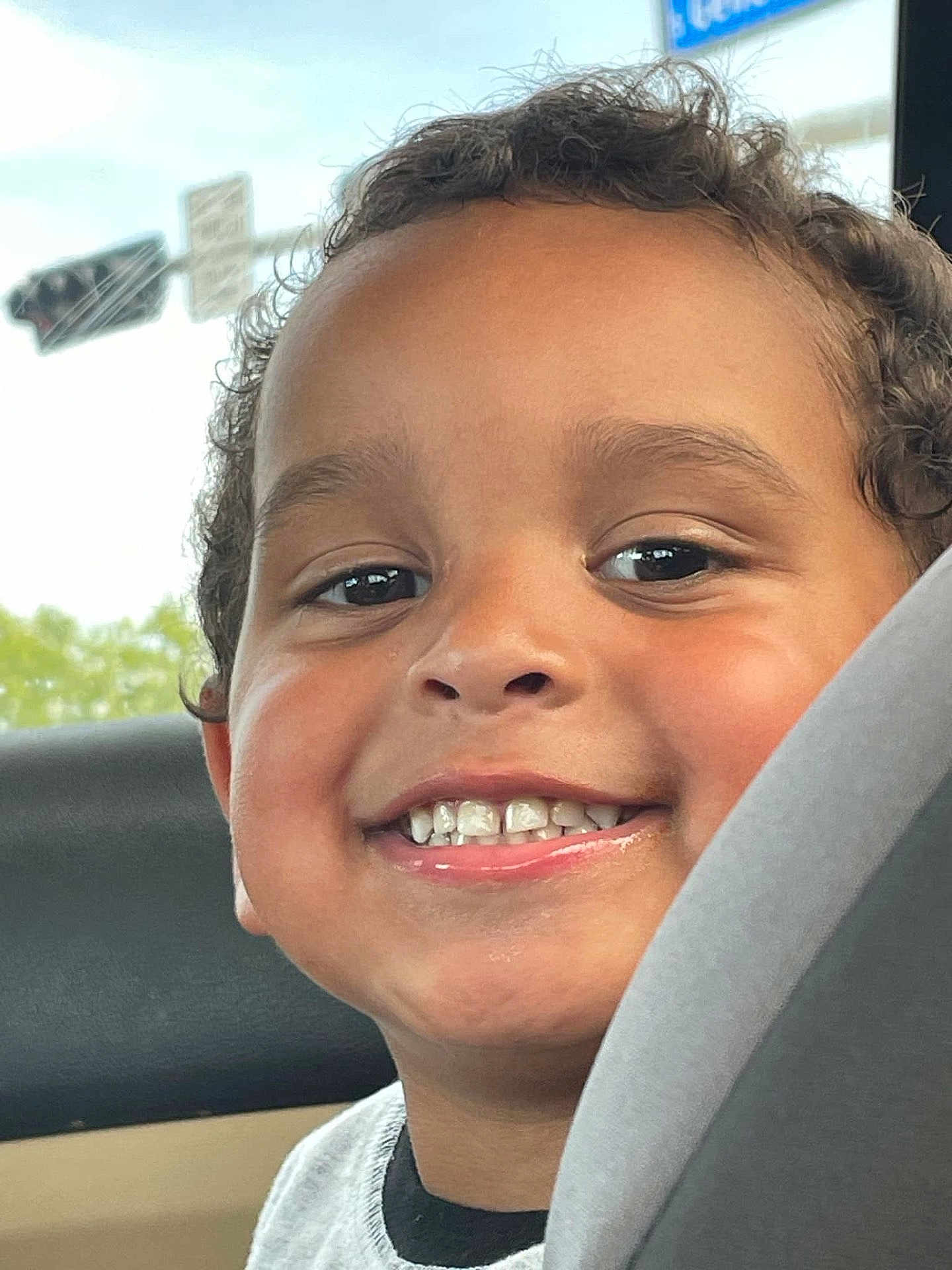 Cameron is registered to the contest to win money with this photo: accessories, baby, babylaughing, bodypart, clothing, coat, earring, face, hair, happy, head, jacket, laughing, mouth, person, photography, portrait, selfie, smile, teeth