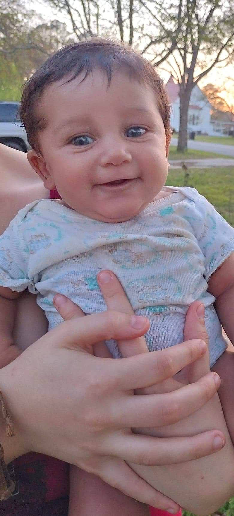 Isaac joined the competition — help win amazing prizes! azure, baby, baby_toddler_clothing, cheek, eye, face, facial_expression, finger, gesture, hairstyle, hand, happy, head, iris, joy, lip, mouth, nose, person, pink