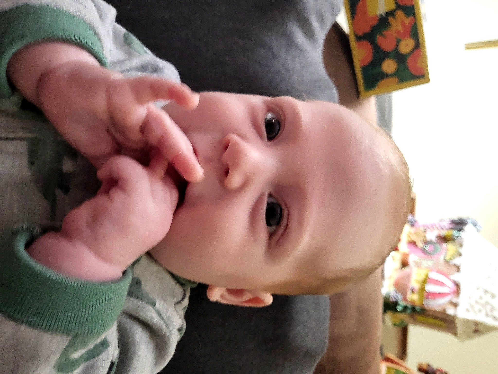 Desmond is registered to the contest to win money with this photo: baby_toddler_clothing, cheek, chin, ear, eye, eyebrow, eyelash, face, forehead, gesture, hand, happy, head, iris, lip, mouth, neck, nose, person, skin