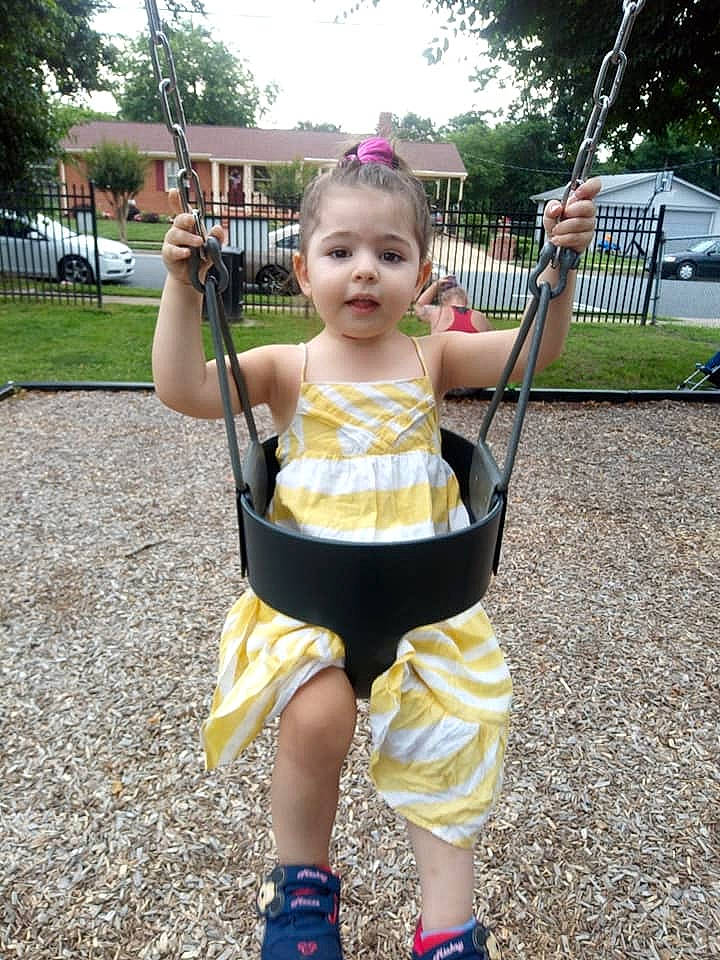 Aniya is registered to the contest to win money with this photo: asphalt, baby, baby_toddler_clothing, blurred, child, city, costume, fun, grass, happy, leisure, person, plant, recreation, sky, smile, summer, t_shirt, tire, toddler