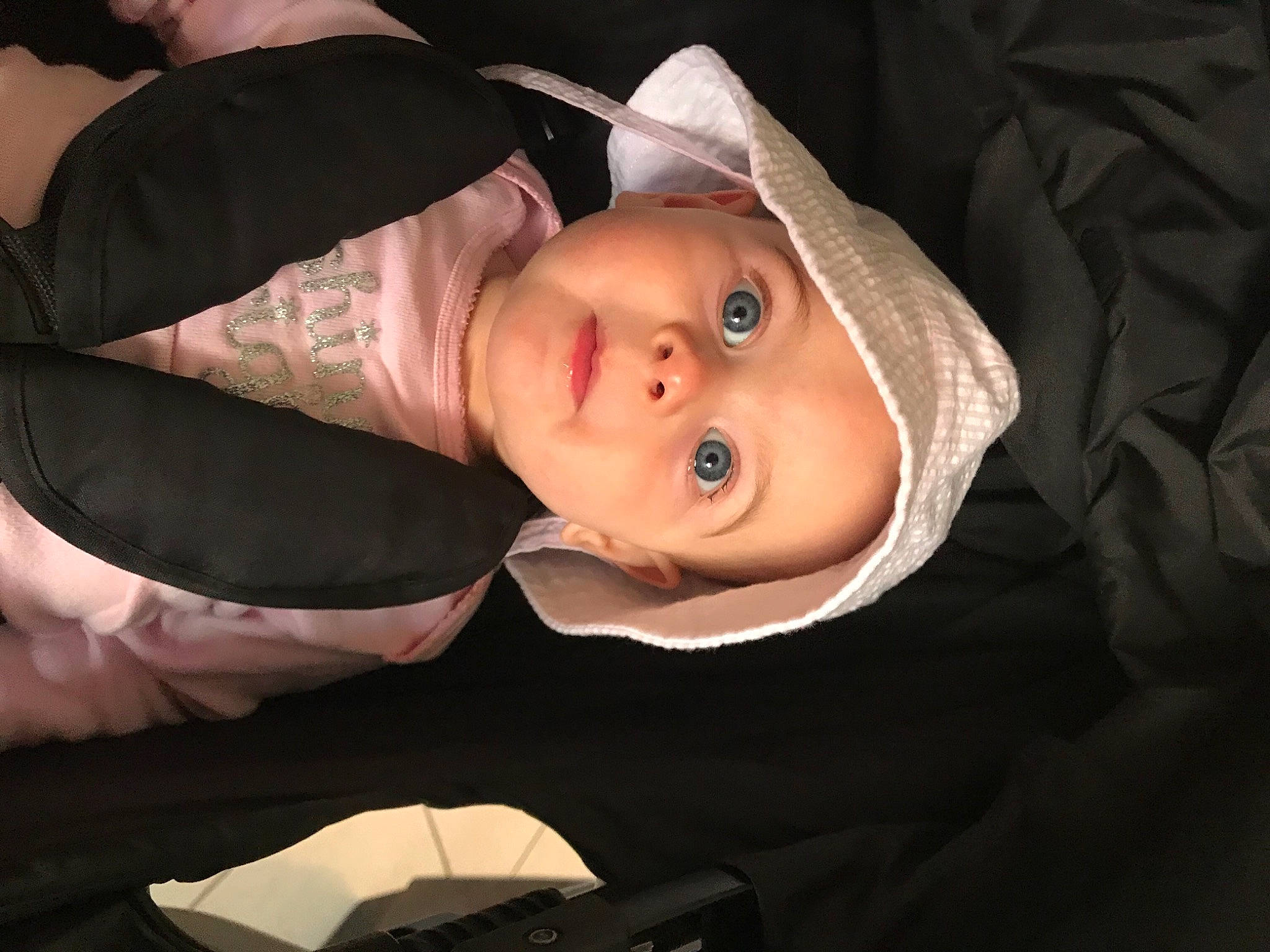 Lyanna is registered to the contest to win money with this photo: baby, baby_products, baby_toddler_clothing, cheek, child, comfort, eyebrow, eyelash, fun, hat, headgear, headwear, human_body, iris, lip, mouth, nose, person, skin, smile