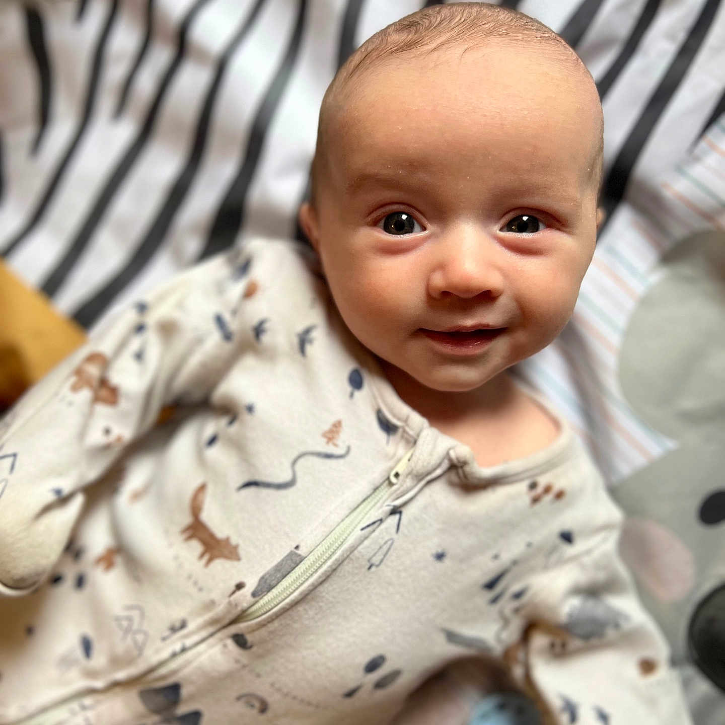 Ozzy joined the competition — help win amazing prizes! baby, babylaughing, face, happy, head, person, photography, portrait, smile