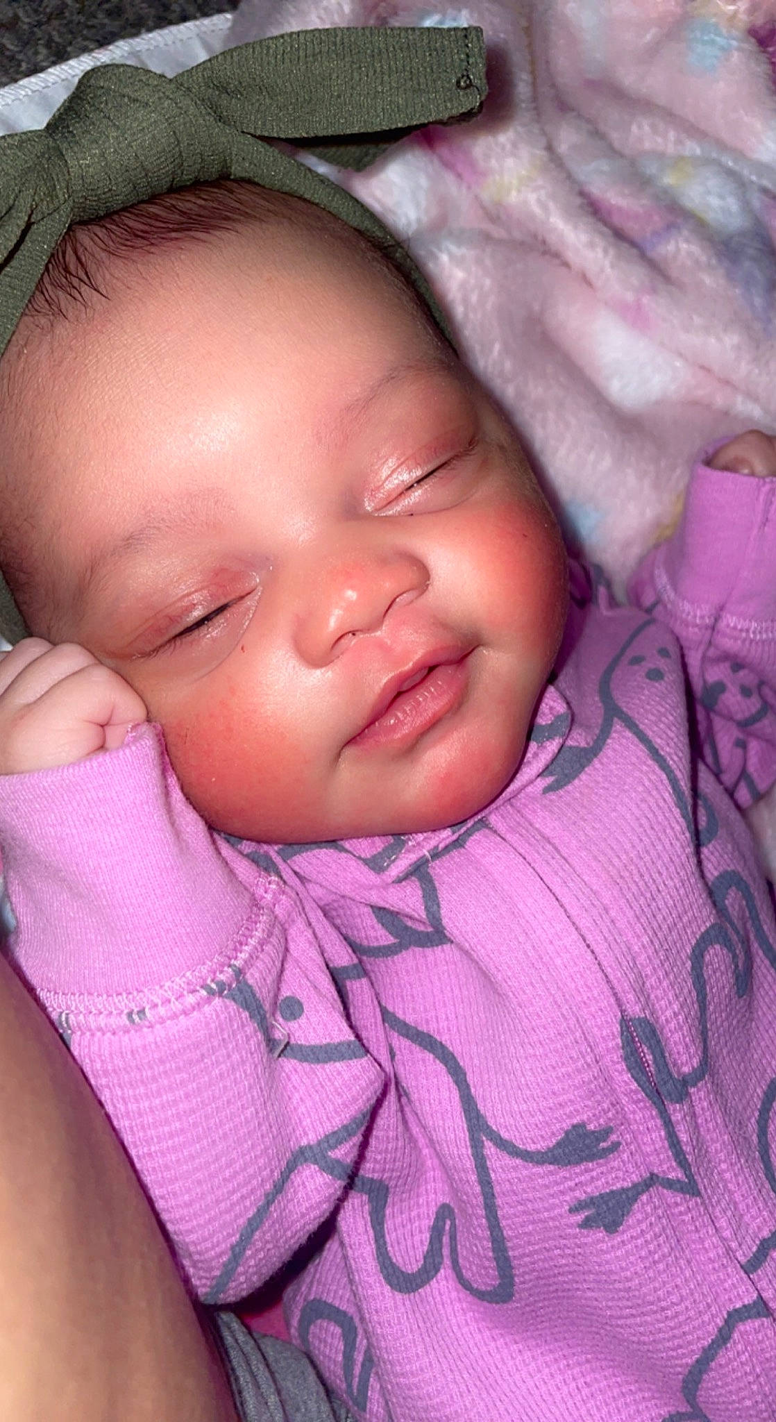 Sophia Keith joined the competition — help win amazing prizes! baby, baby_toddler_clothing, cheek, chin, comfort, eye, eyebrow, face, gesture, head, human_body, iris, lip, mouth, muscle, nose, person, purple, skin, smile