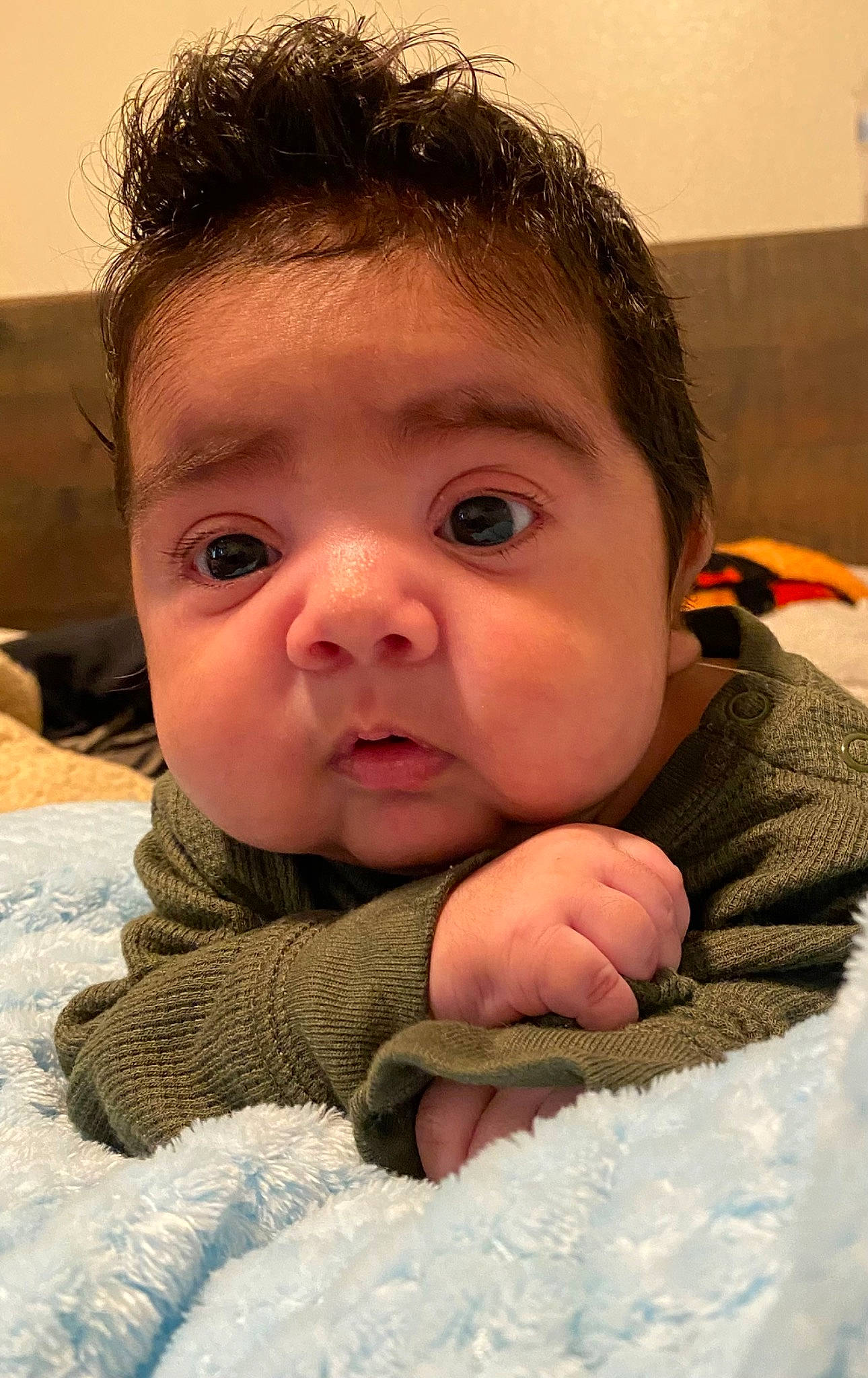 Ismael joined the competition — help win amazing prizes! baby, baby_toddler_clothing, cheek, chin, comfort, eye, eyebrow, facial_expression, finger, fun, gesture, hair, happy, head, iris, lip, mouth, nose, person, skin