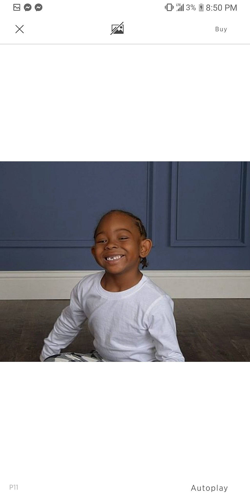 Gary is registered to the contest to win money with this photo: child, floor, happy, joy, person, photograph, photography, portrait, room, sitting, smile, snapshot, toddler, white