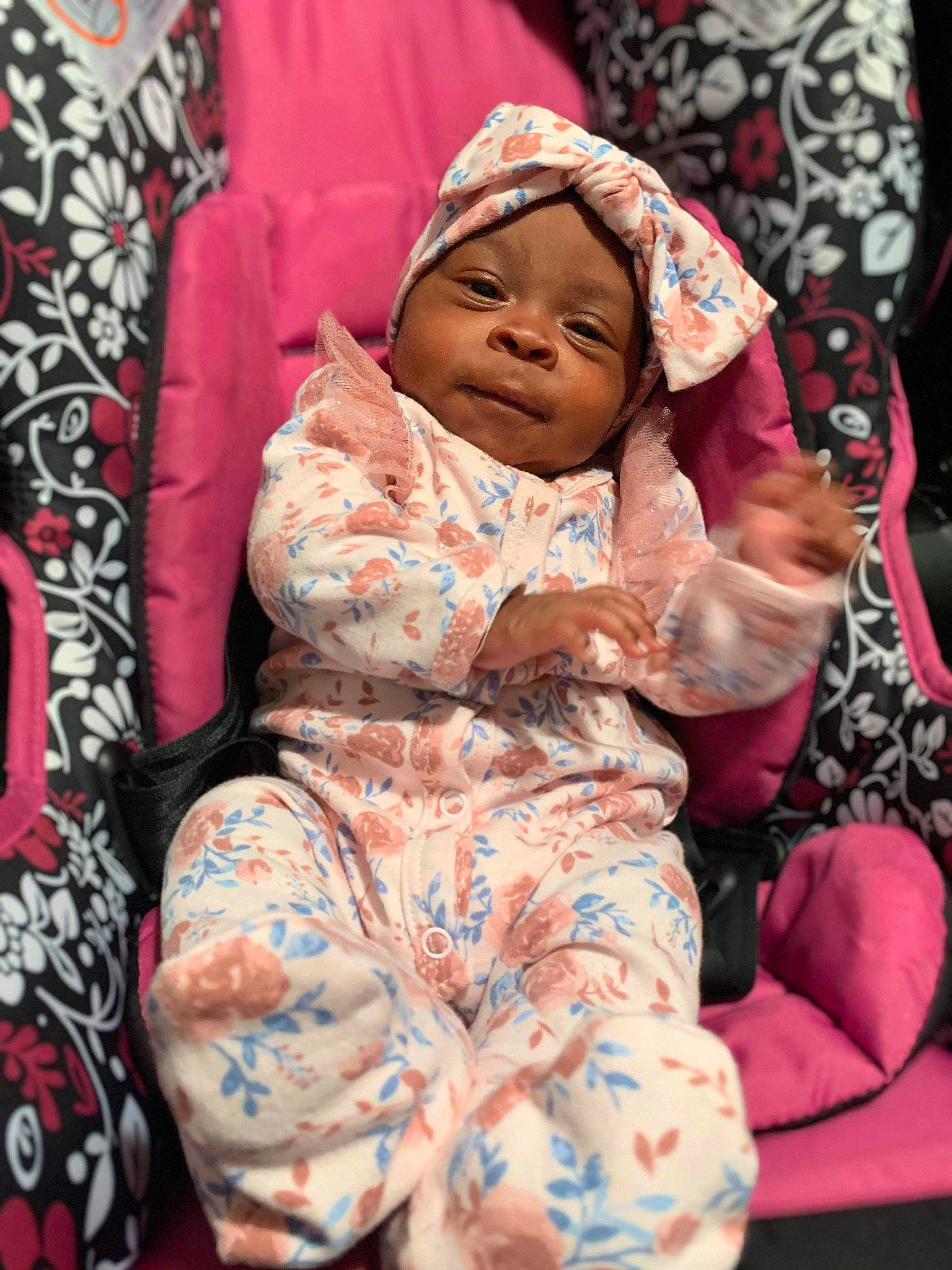 J'Era joined the competition — help win amazing prizes! baby, child, headwear, person, pink, sitting, toddler