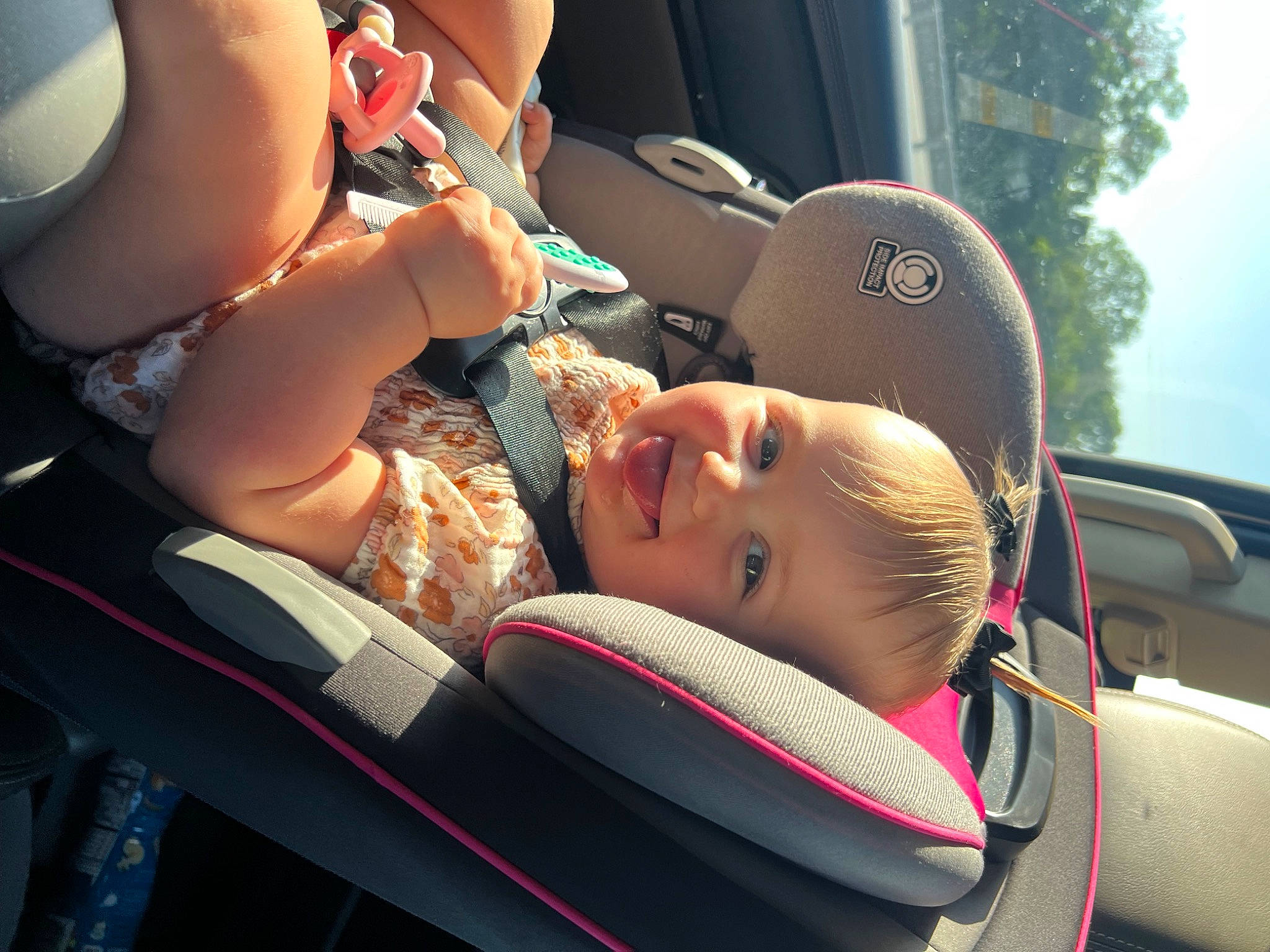 Violet joined the competition — help win amazing prizes! auto_part, automotive_design, automotive_exterior, baby, baby_carriage, baby_in_car_seat, baby_products, car_seat, child, comfort, eyewear, family_car, happy, hat, head_restraint, joy, motor_vehicle, person, seat_belt, service