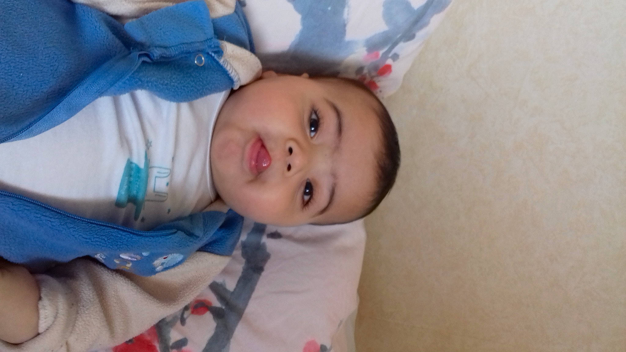 Ilyasse participe au concours pour gagner de l'argent avec cette photo : baby, baby_toddler_clothing, cheek, child, comfort, eyelash, fun, happy, iris, lip, nose, person, skin, sleeve, smile, toddler