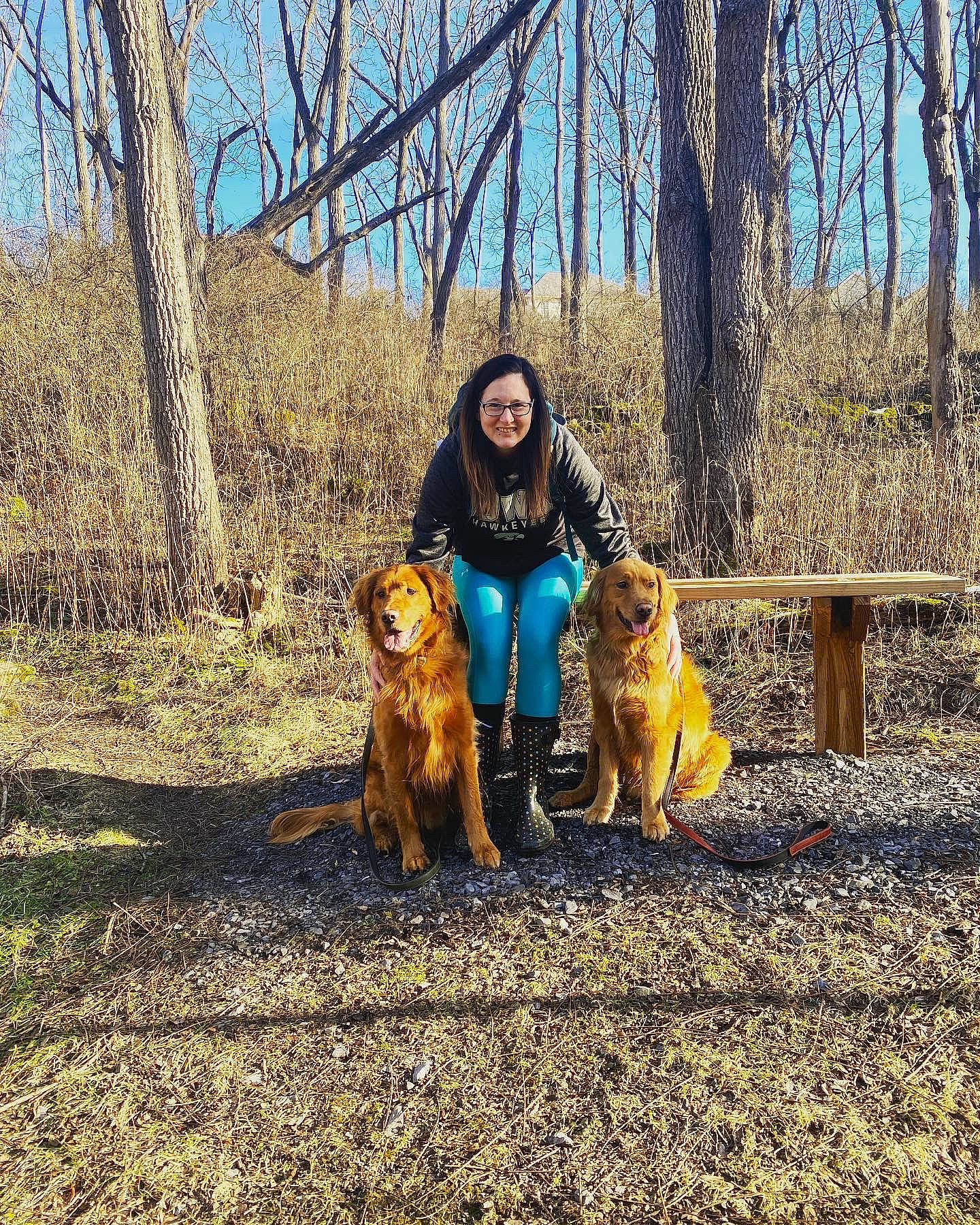 Adonis is registered to the contest to win money with this photo: canidae, carnivore, companion_dog, dog, dog_breed, fawn, forest, fur, grass, people_in_nature, plant, sitting, sky, smile, soil, sporting_group, tree, wildlife, wood, woodland