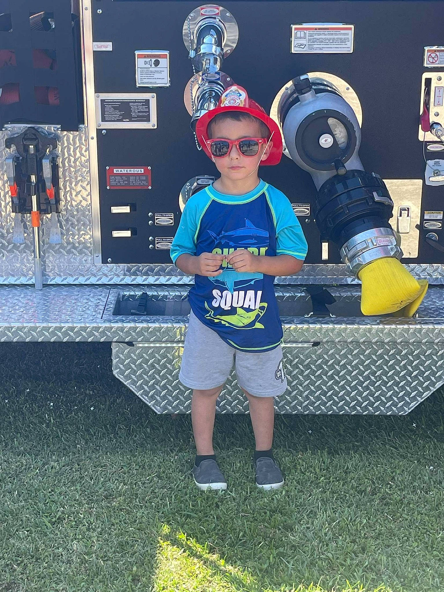 Hagen joined the competition — help win amazing prizes! automotive_exterior, automotive_tire, automotive_wheel_system, baseball_cap, competition_event, electric_blue, fun, grass, hat, jersey, leisure, machine, person, personal_protective_equipment, recreation, shorts, sneakers, sports_gear, sportswear, t_shirt