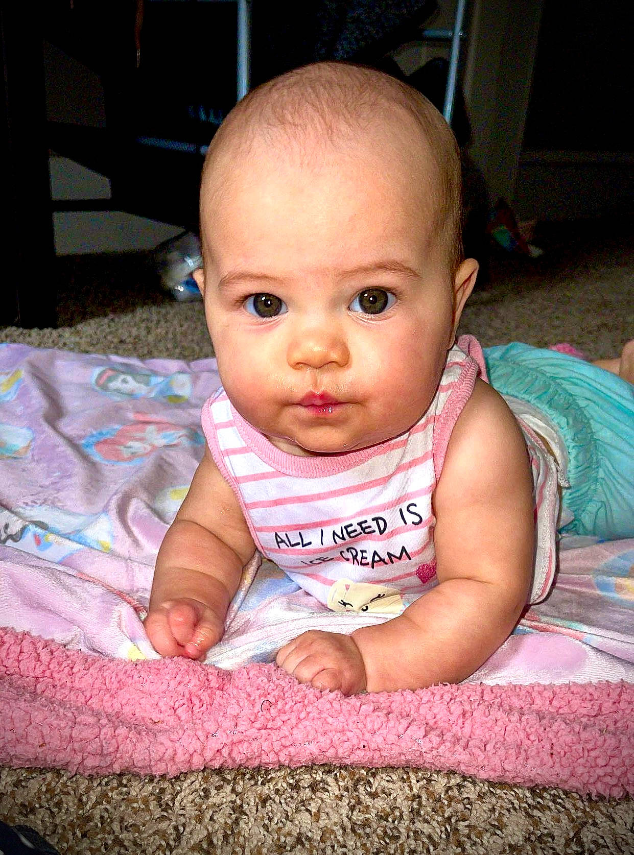 Ellora joined the competition — help win amazing prizes! baby, baby_toddler_clothing, cheek, child, comfort, eyelash, finger, flooring, fun, happy, iris, lip, mouth, nail, nose, person, pink, sitting, skin, smile