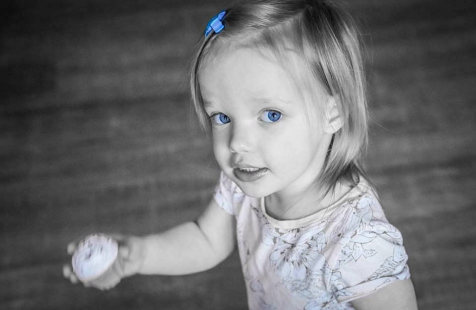 Kelsey is registered to the contest to win money with this photo: beauty, black_and_white, blond, cheek, child, eye, face, hair, hairstyle, head, iris, monochrome, nose, people, person, photograph, photography, portrait, skin, snapshot