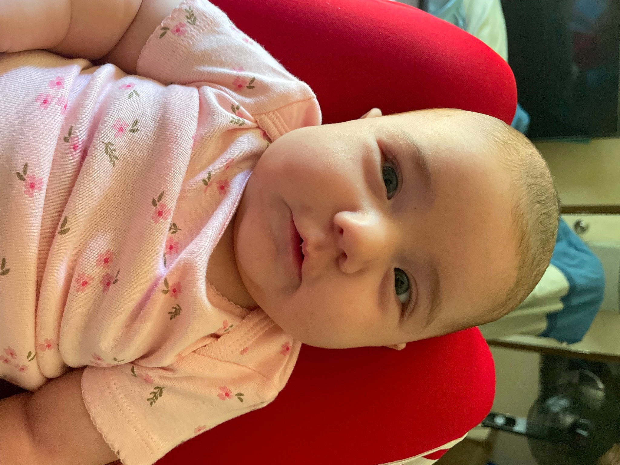 Faith joined the competition — help win amazing prizes! baby, baby_toddler_clothing, cheek, child, chin, comfort, eye, eyebrow, eyelash, finger, happy, human_body, iris, lip, mouth, nose, person, skin, sleeve, smile