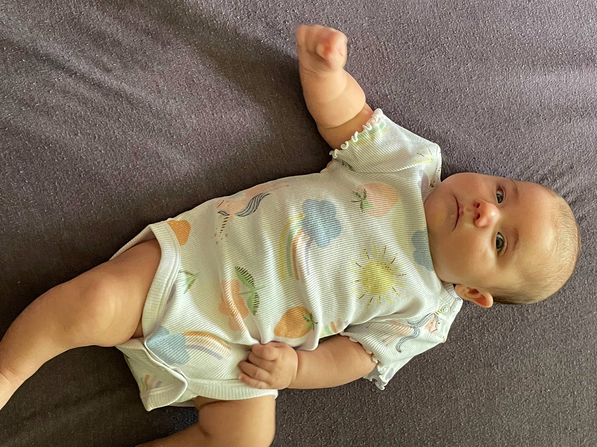 Faith joined the competition — help win amazing prizes! baby, baby_products, baby_sleeping, baby_toddler_clothing, cheek, comfort, elbow, finger, foot, human_body, human_leg, joint, knee, linens, person, skin, sleeve, textile, thigh, thumb