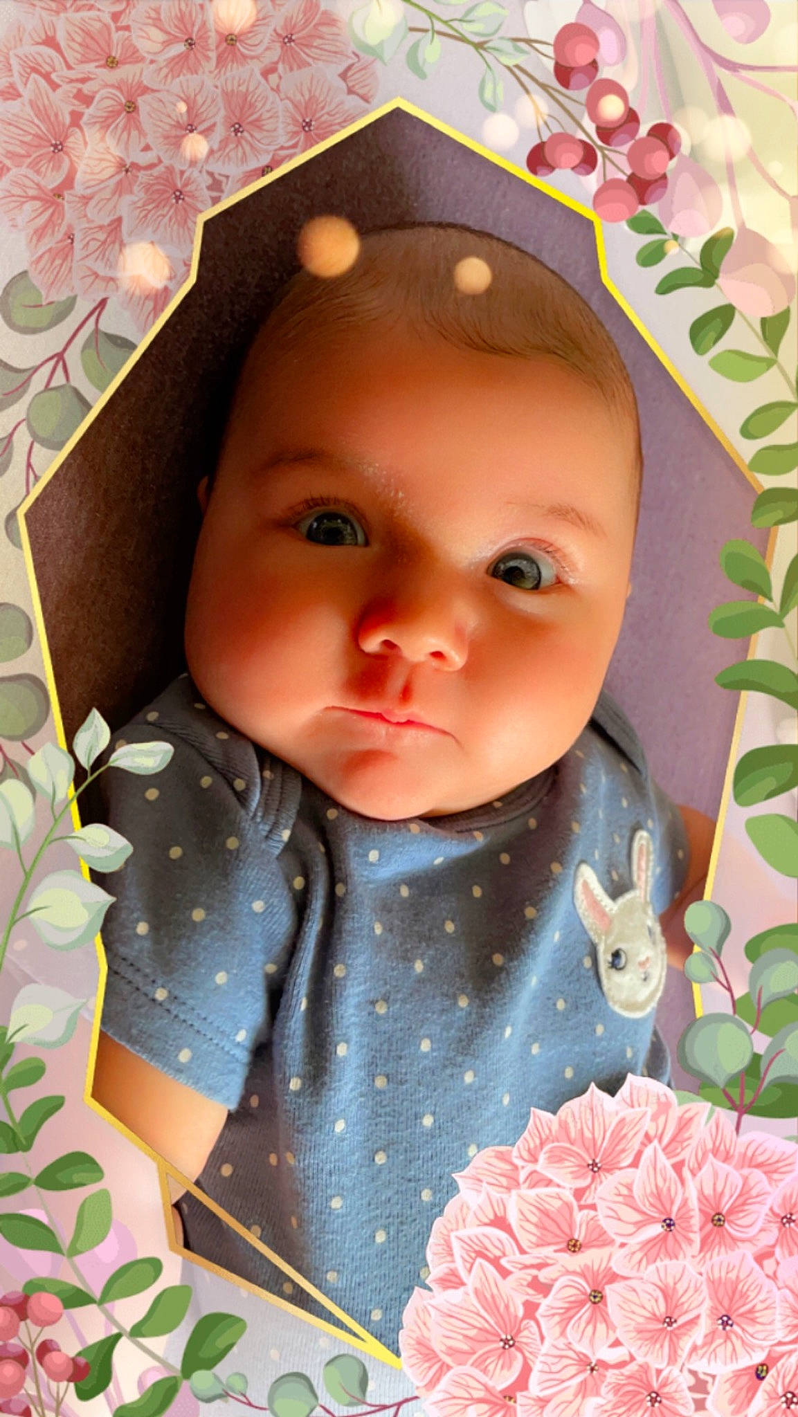 Faith is registered to the contest to win money with this photo: baby, baby_toddler_clothing, cheek, child, dress, eye, eyelash, hairstyle, happy, head, iris, linens, organ, pattern, person, pink, product, skin, sleeve, textile