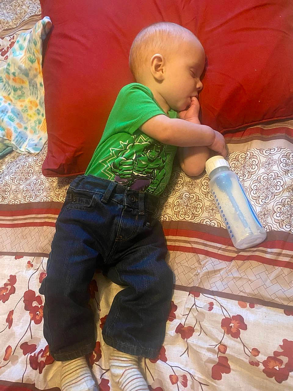 Micah joined the competition — help win amazing prizes! baby, baby_toddler_clothing, carpet, child, comfort, floor, flooring, foot, fun, lap, linens, pattern, person, play, room, sitting, sleeve, sock, t_shirt, toddler