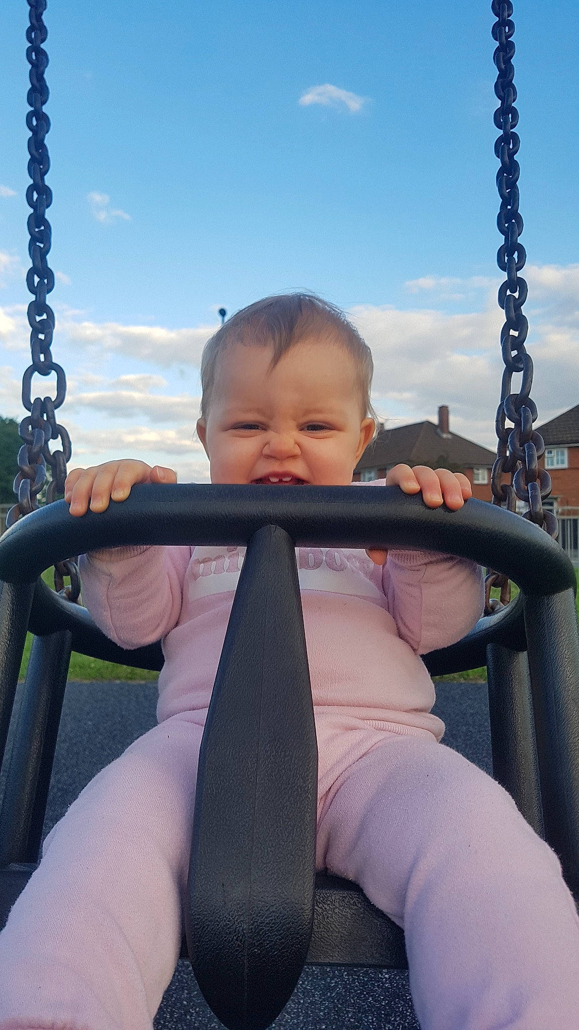 Bryony-mae is registered to the contest to win money with this photo: child, person, playground, swing, toddler