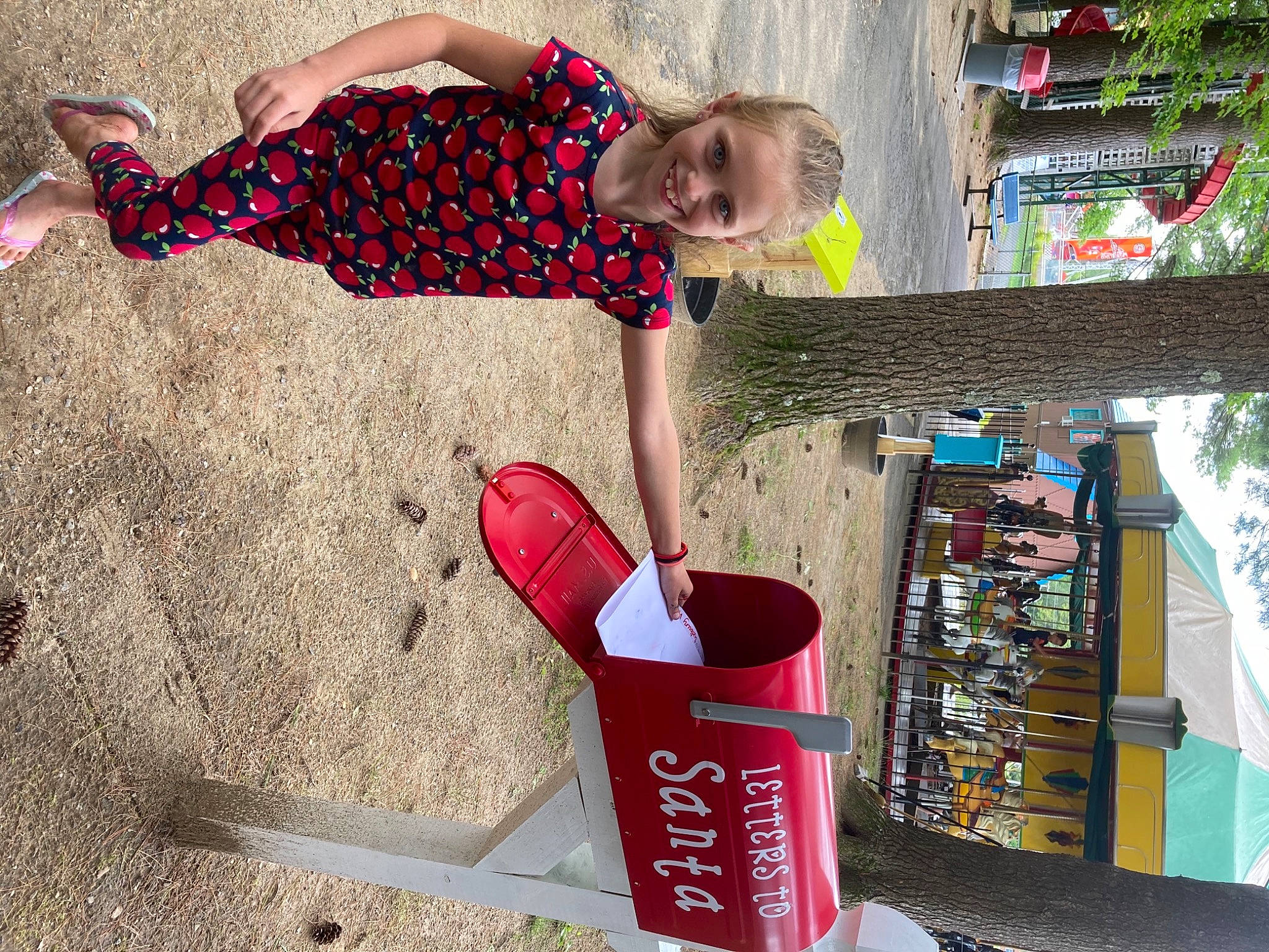 Ashlynn joined the competition — help win amazing prizes! bucket, carmine, drink, font, fun, happy, human_leg, joy, leisure, magenta, pattern, people_in_nature, person, play, red, smile, soil, t_shirt, thigh, toddler
