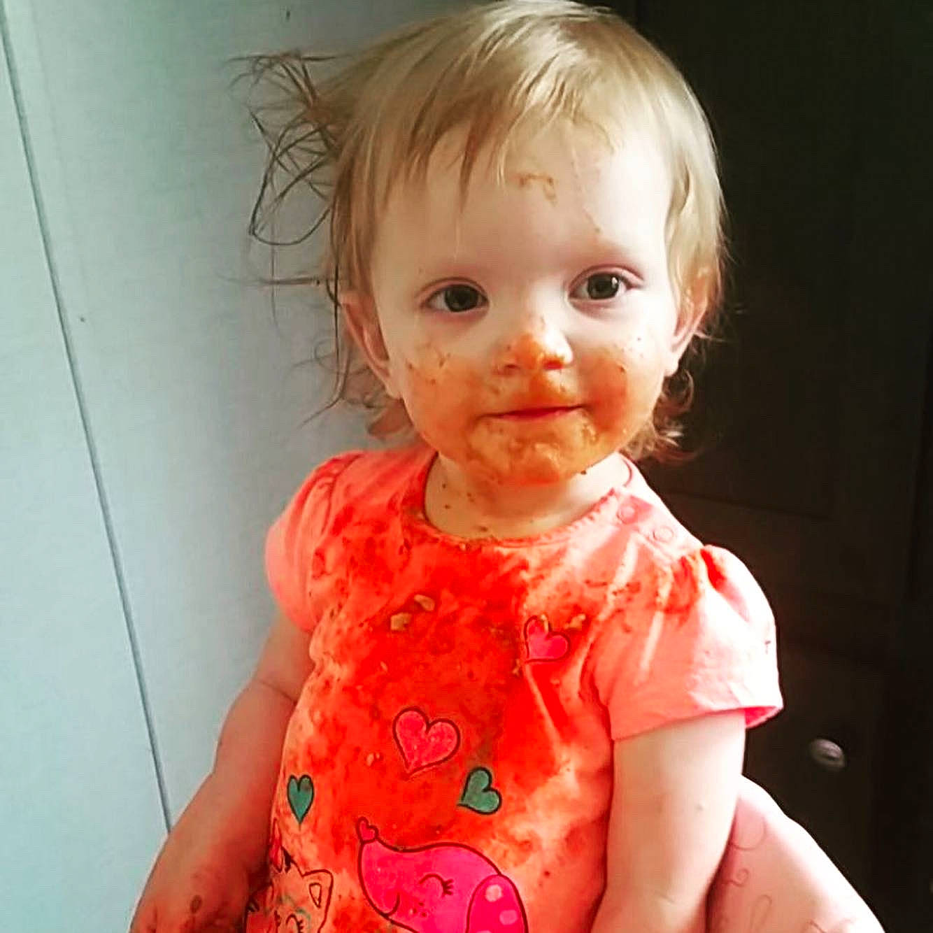 Novaleigh joined the competition — help win amazing prizes! baby, baby_toddler_clothing, blond, cheek, child, day_dress, dress, eyelash, face, hair, happy, human_body, iris, lip, nose, pattern, person, sitting, sleeve, t_shirt