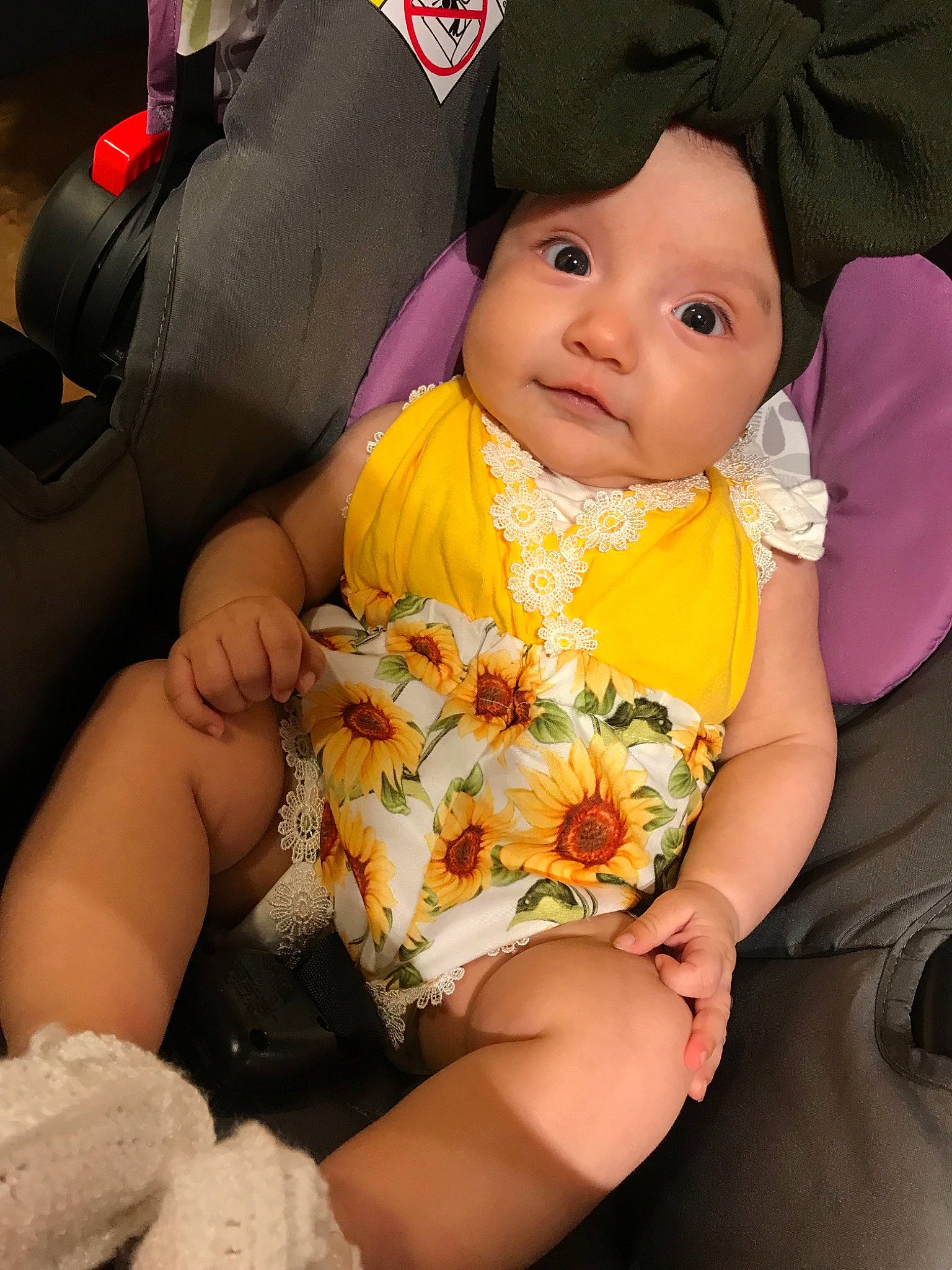 Keilany joined the competition — help win amazing prizes! baby, baby_products, cheek, child, finger, hand, leg, person, product, skin, smile, toddler, yellow