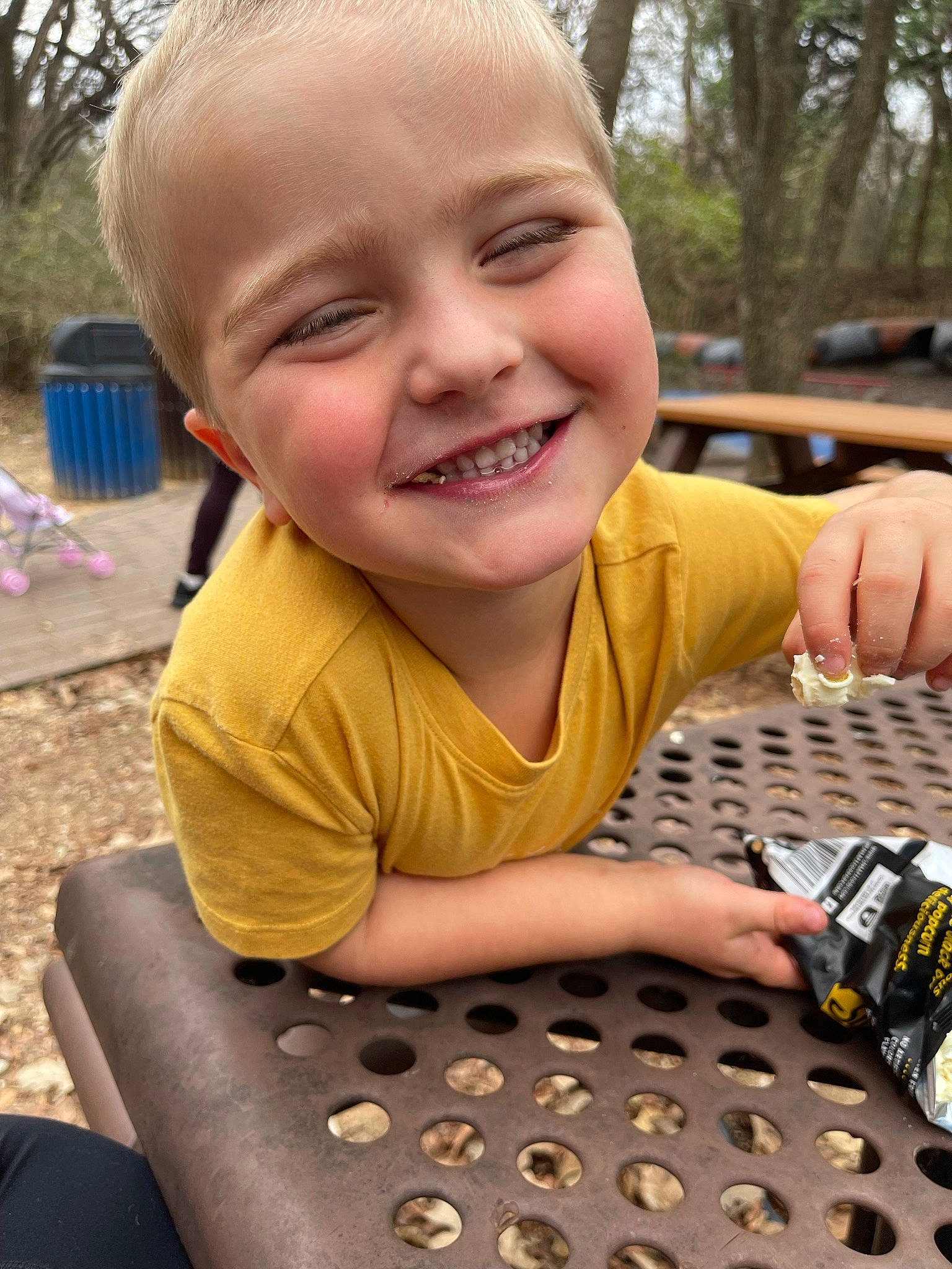 Landry joined the competition — help win amazing prizes! automotive_tire, bumper, child, eye, finger, fun, grass, hand, happy, joy, leisure, person, play, recreation, smile, soil, thumb, tire, toddler, toy